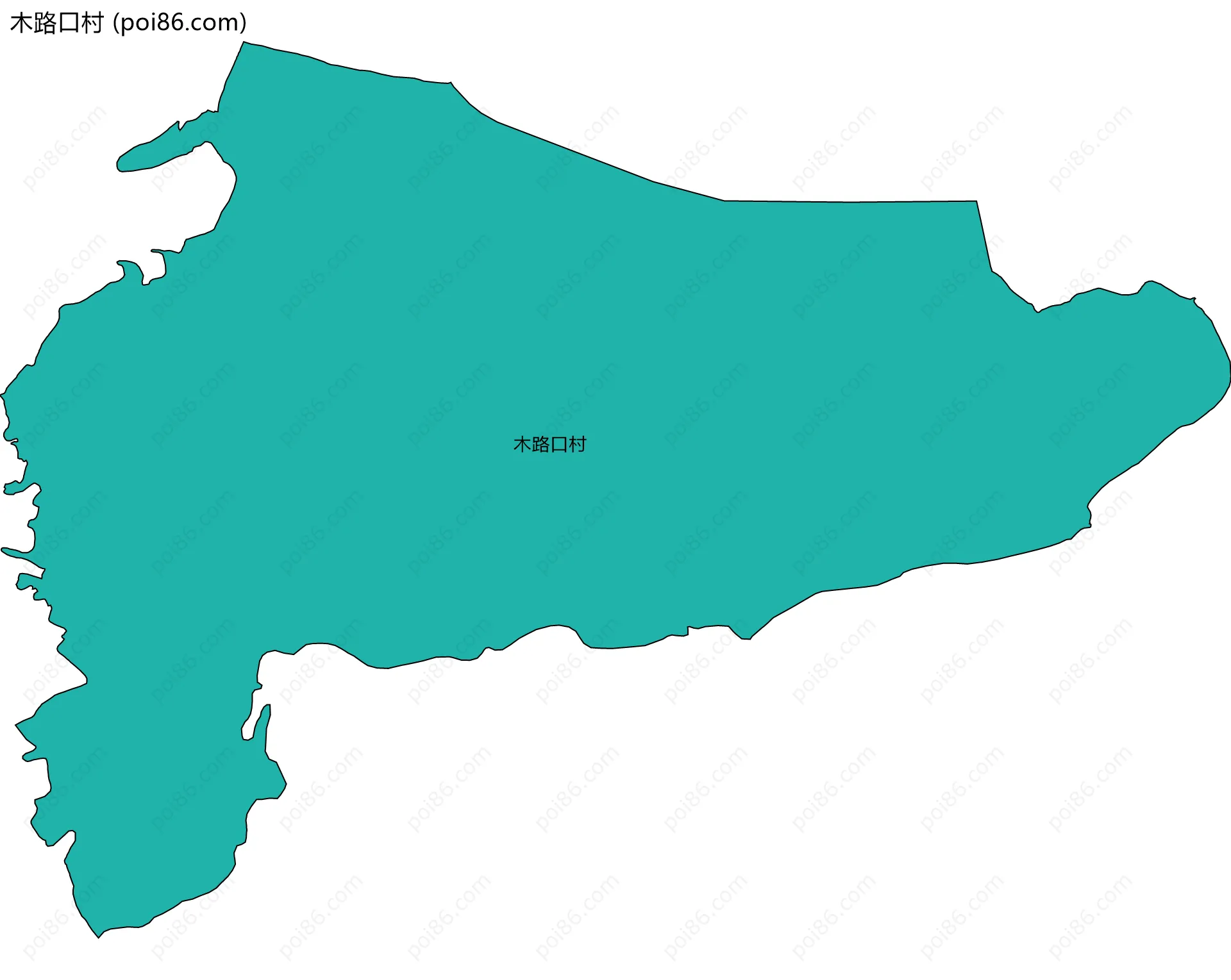 木路口村边界地图
