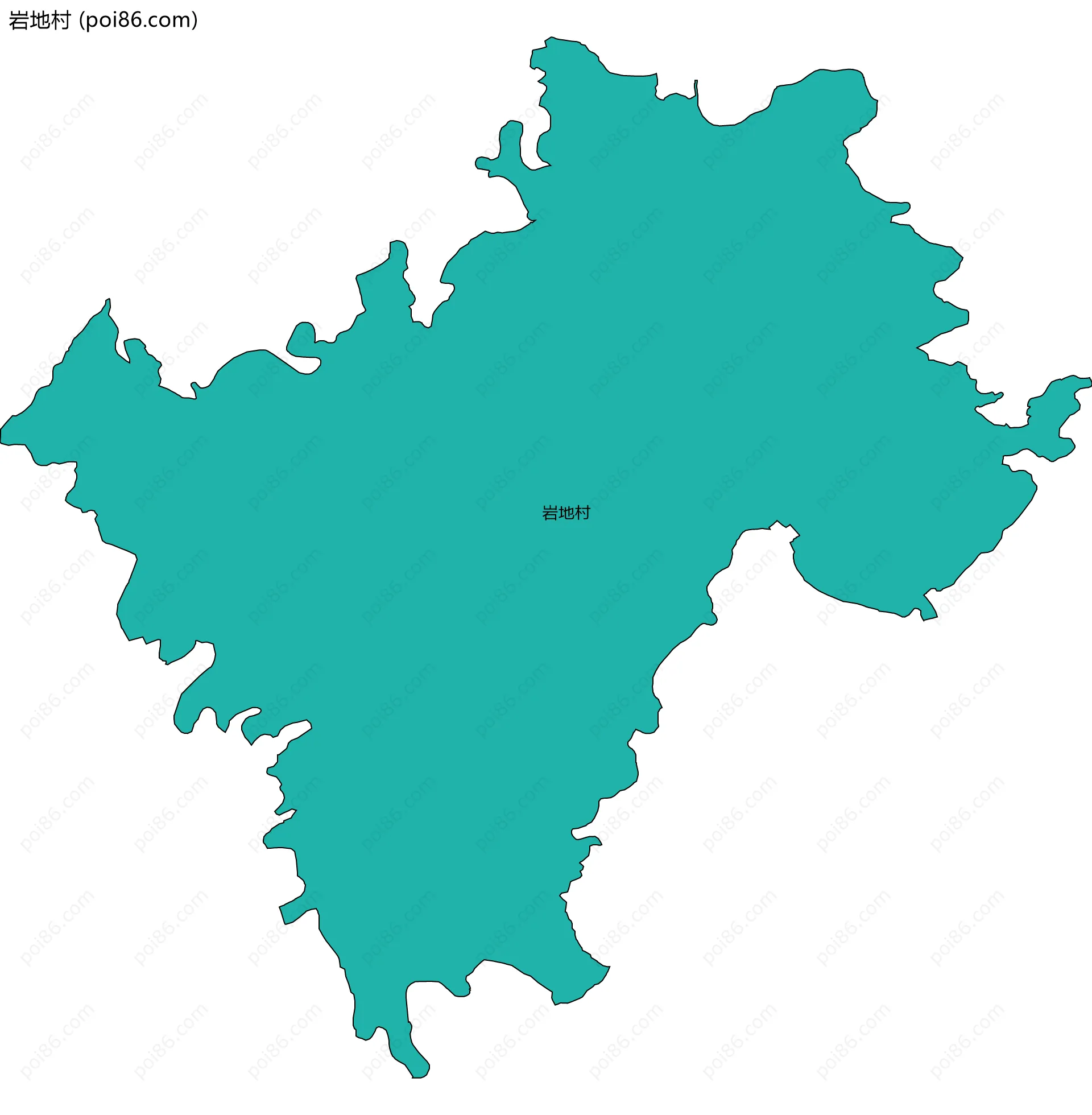 岩地村边界地图