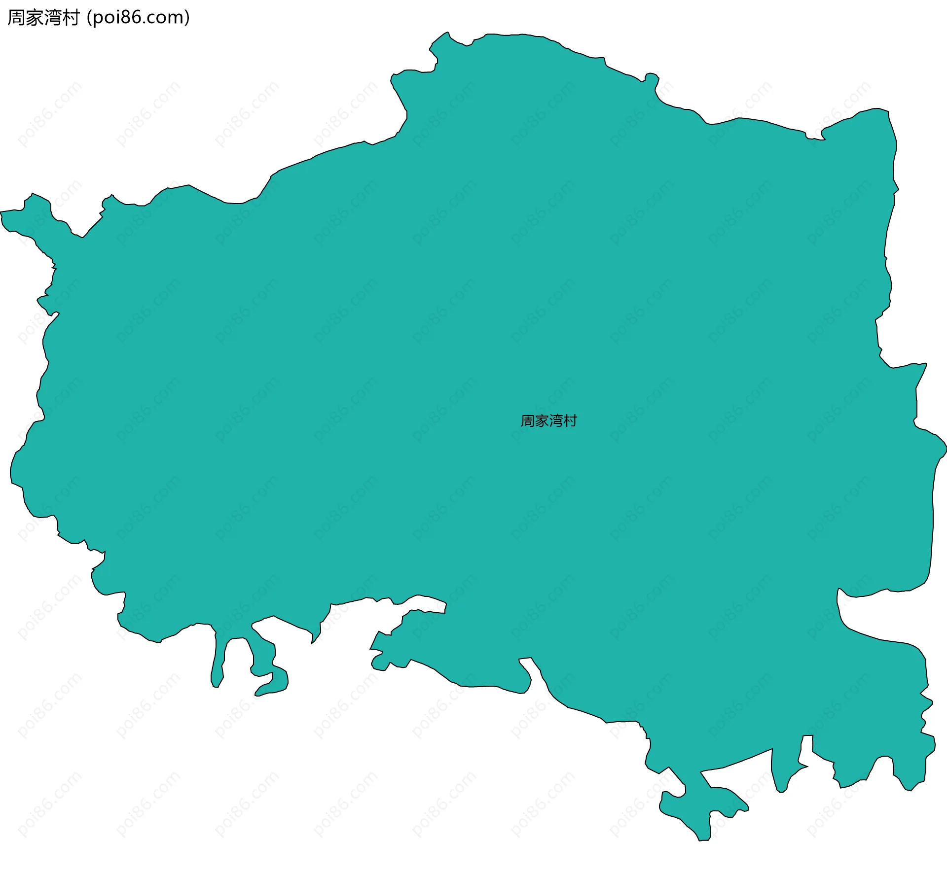 周家湾村边界地图