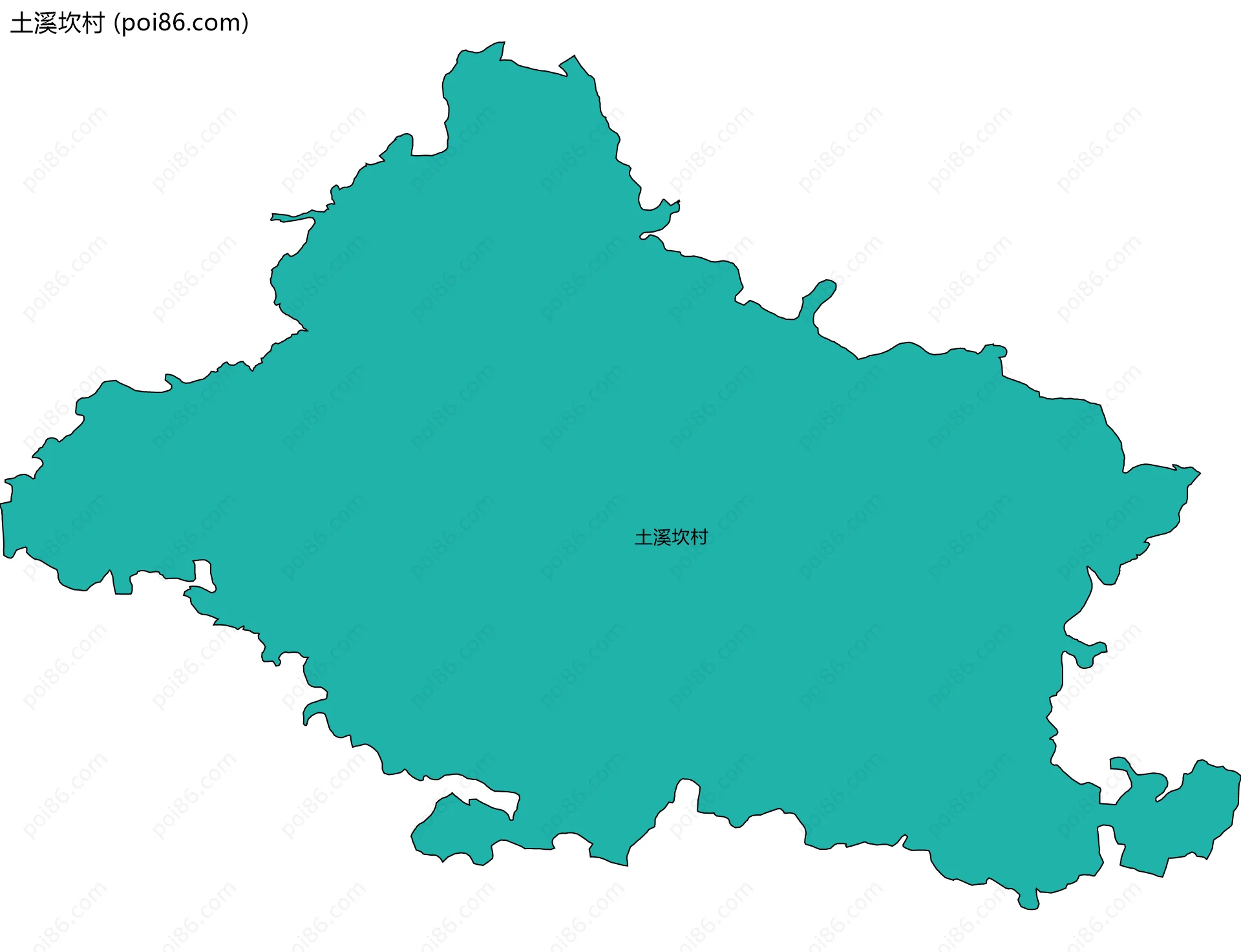 土溪坎村边界地图