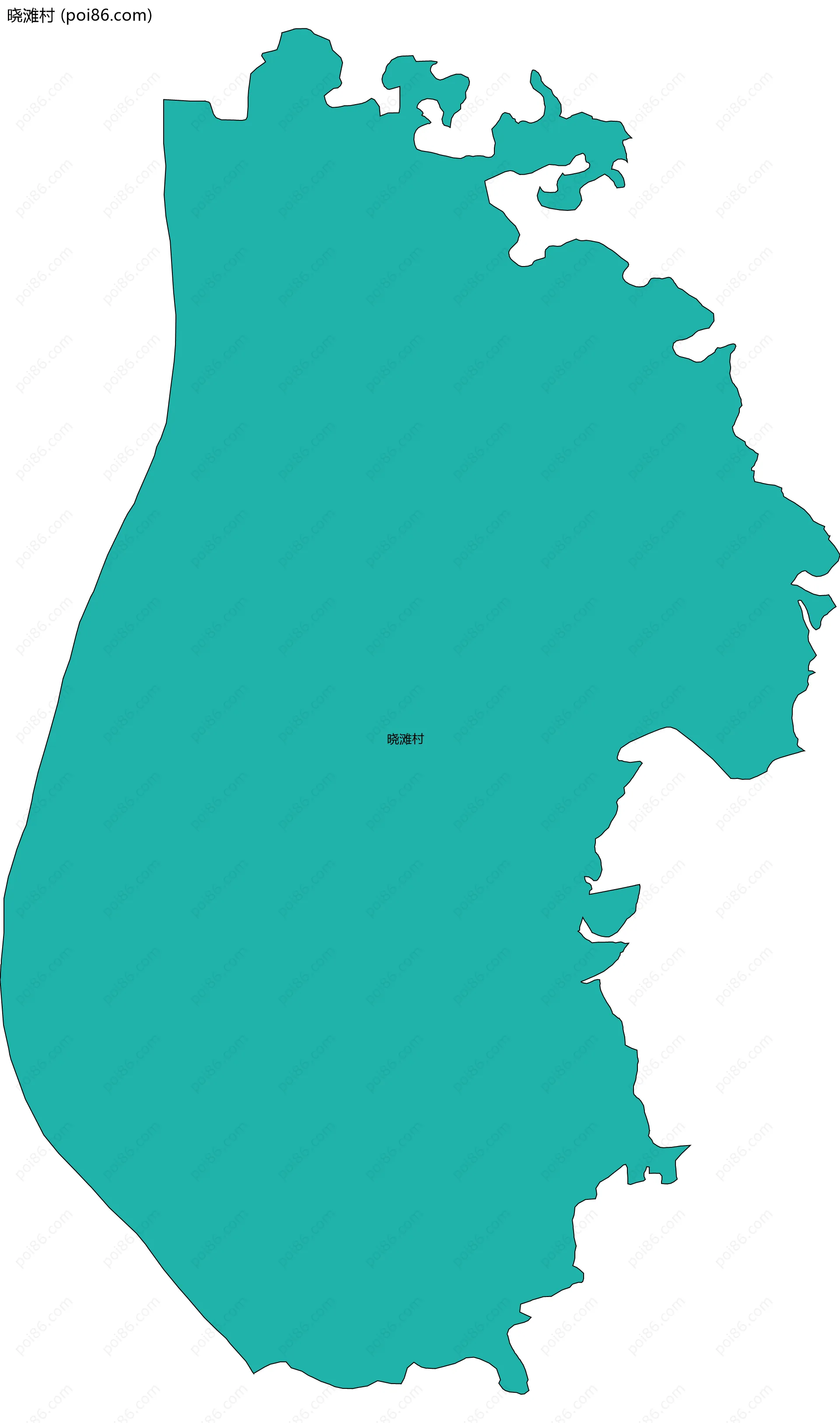 晓滩村边界地图