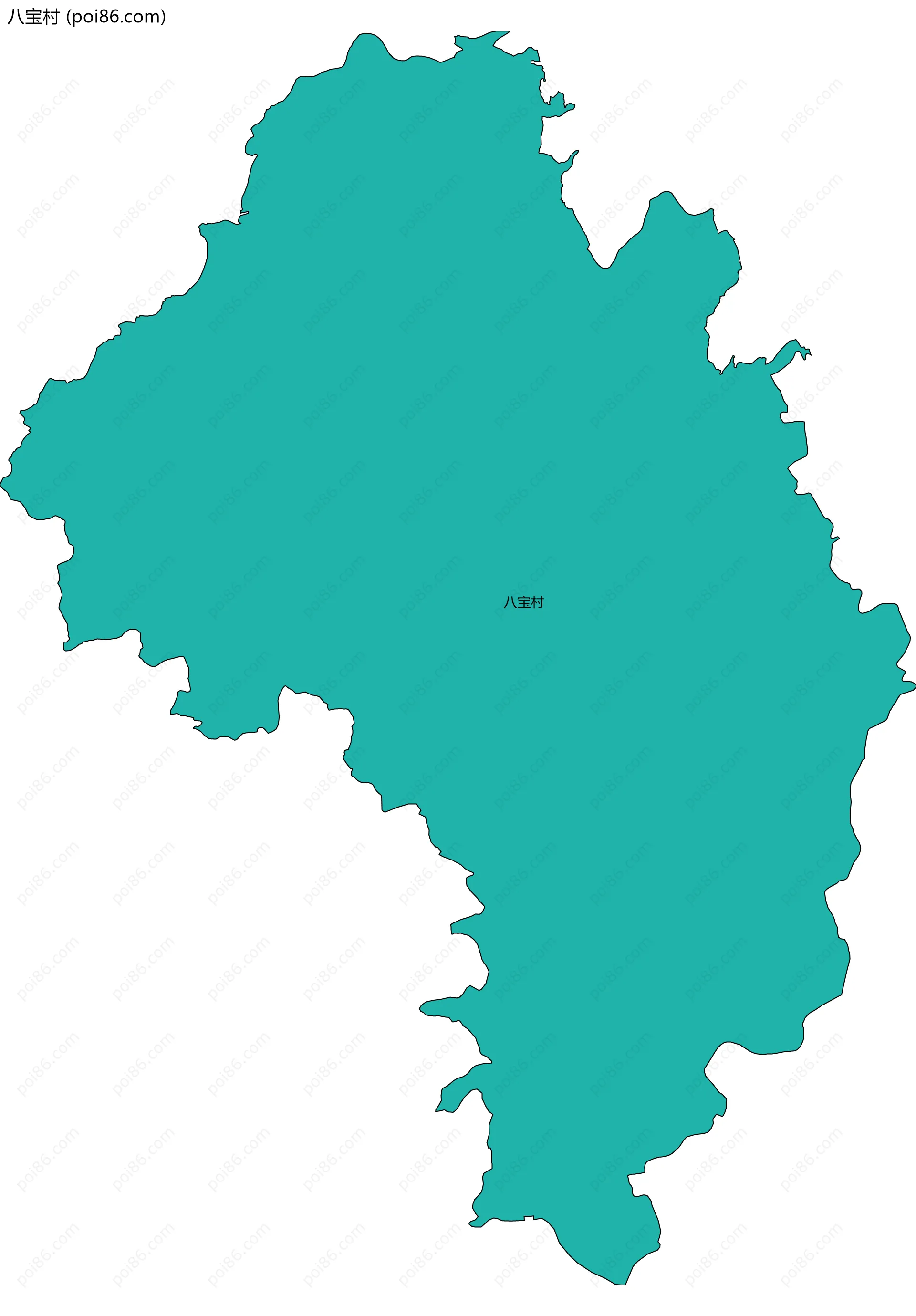 八宝村边界地图