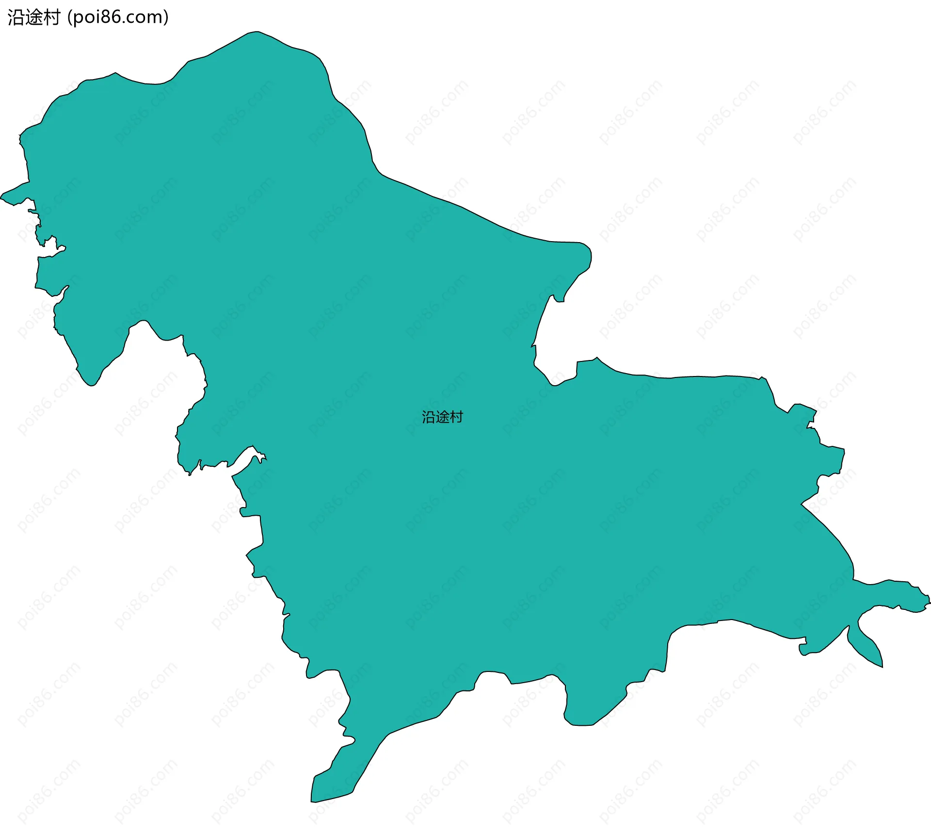 沿途村边界地图
