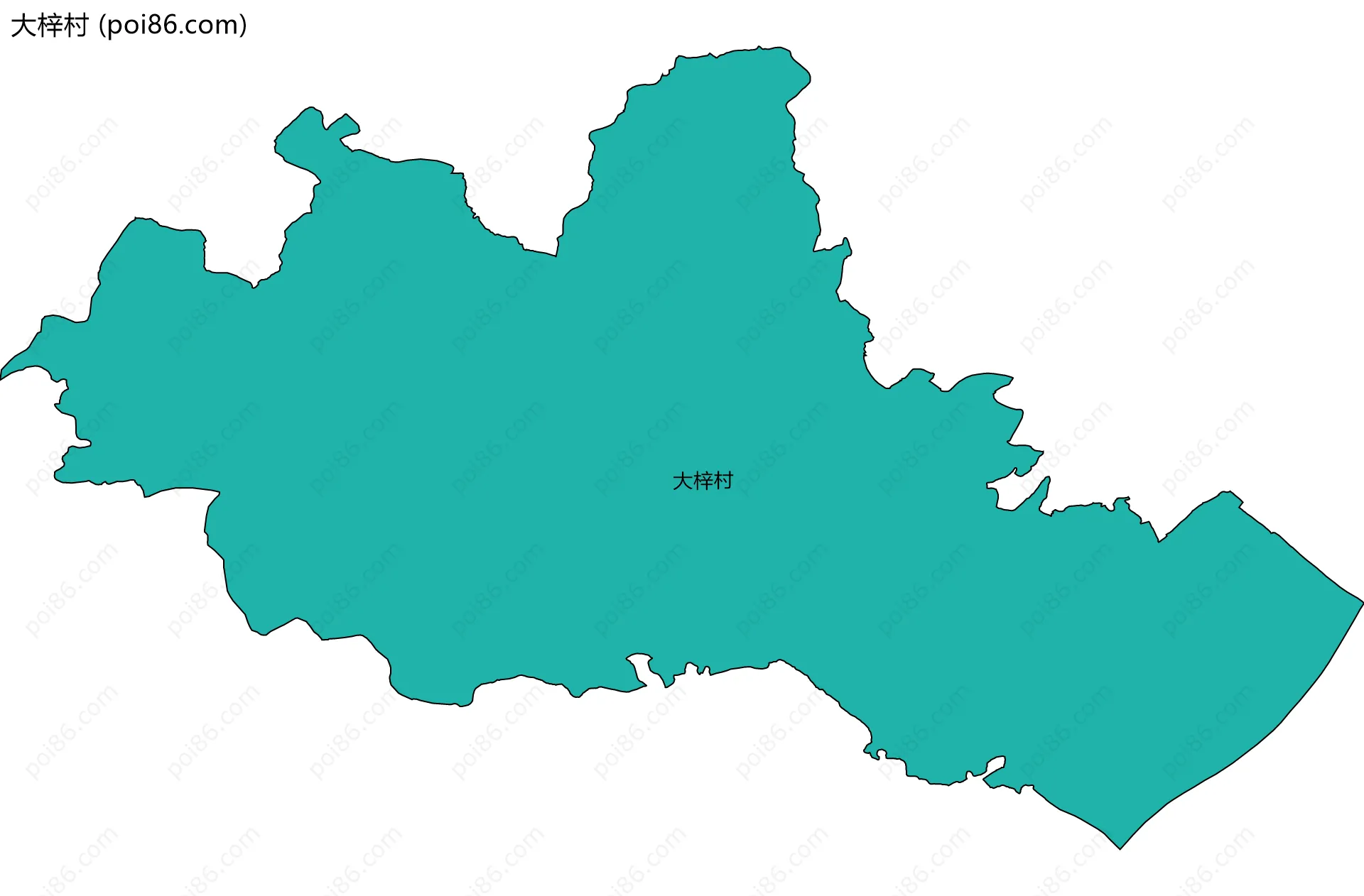 大梓村边界地图