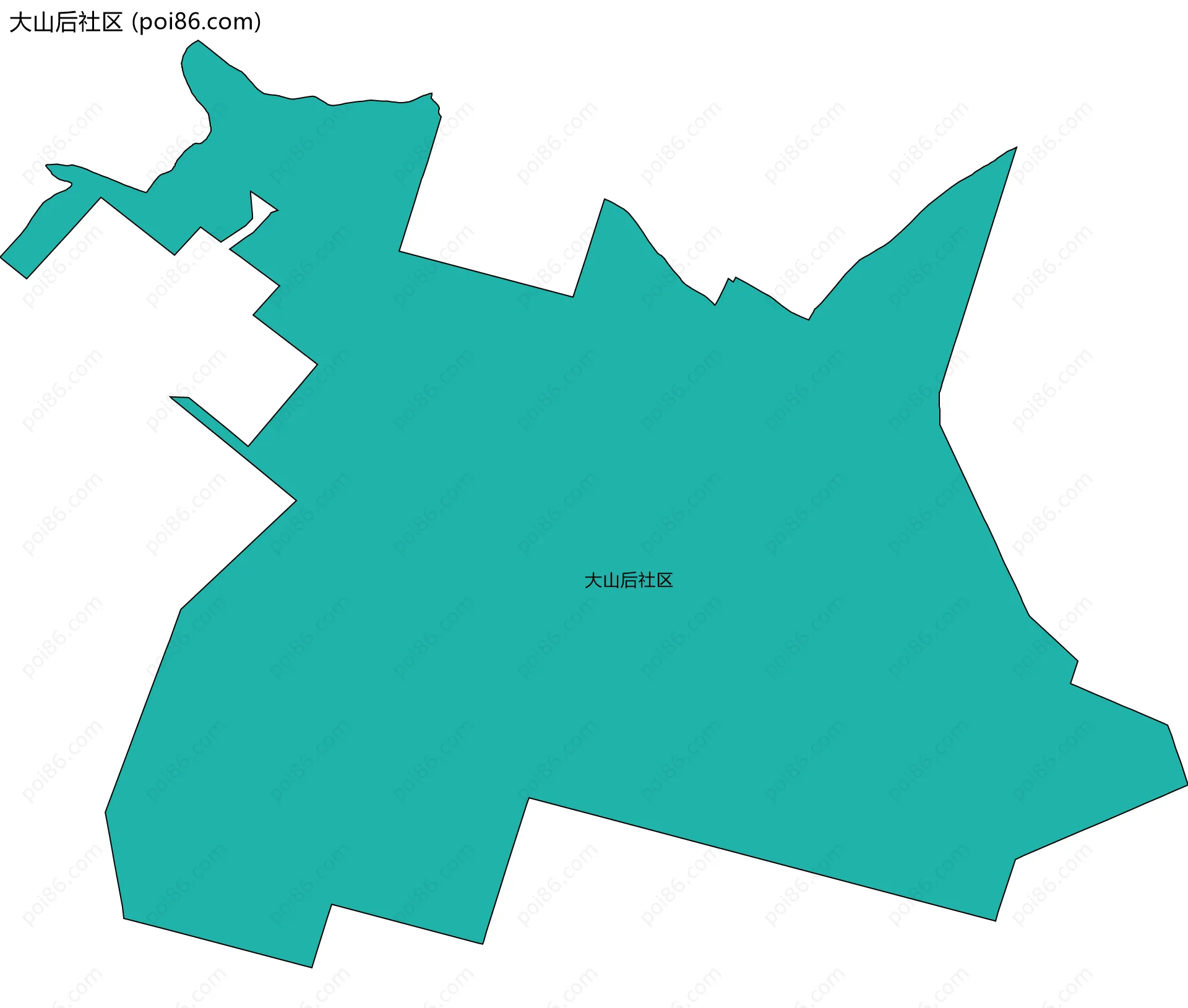 大山后社区边界地图