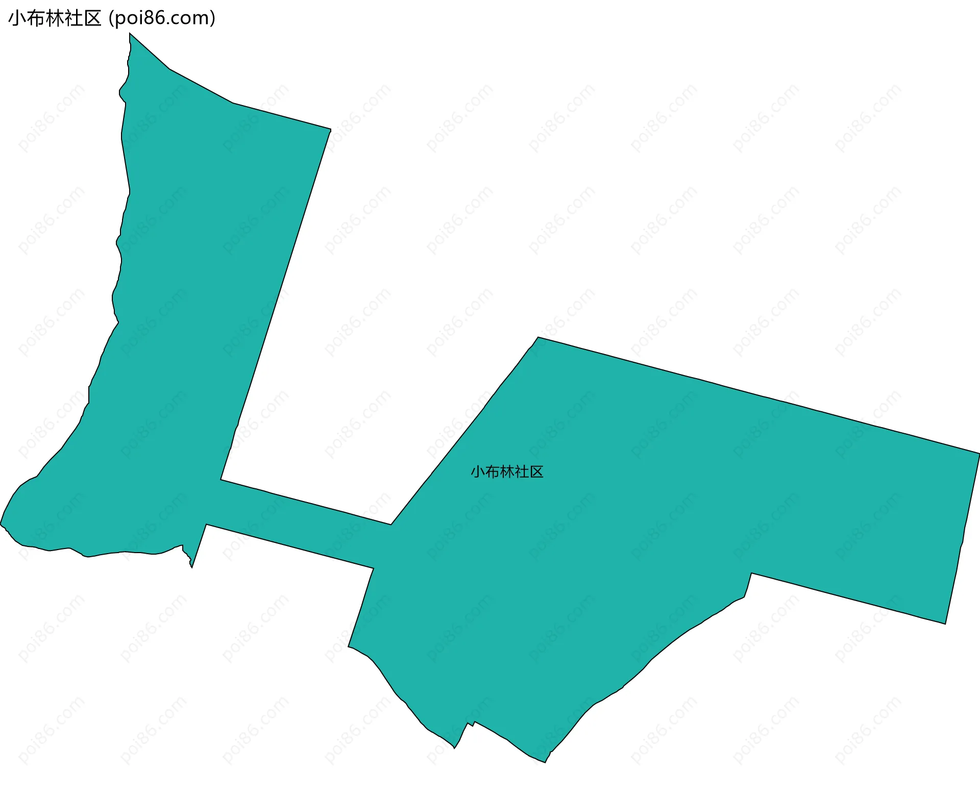 小布林社区边界地图