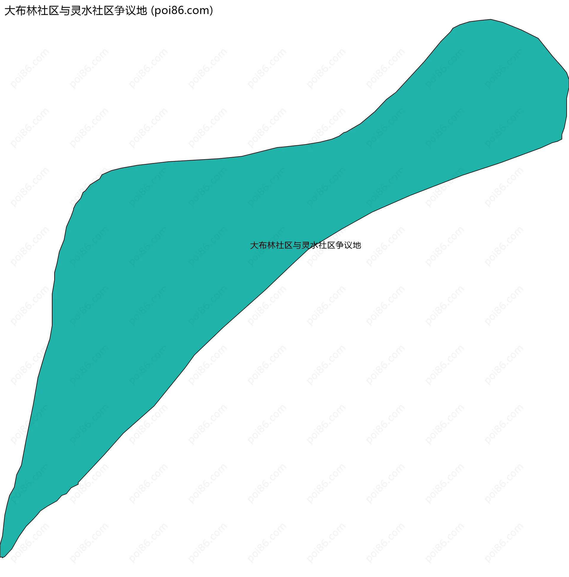 大布林社区与灵水社区争议地边界地图