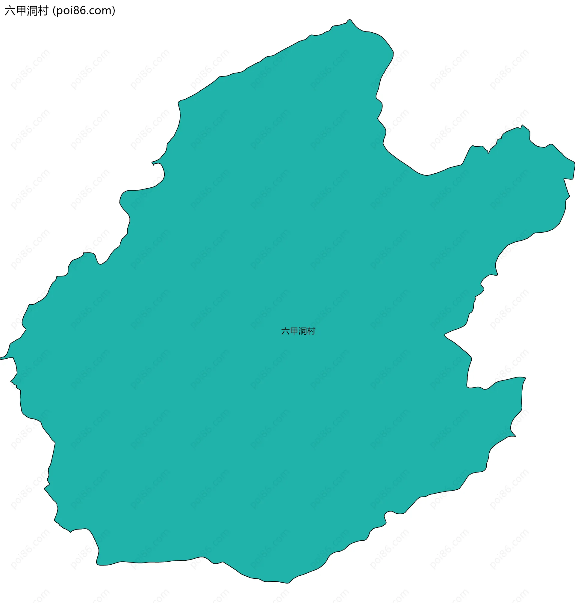 六甲洞村边界地图