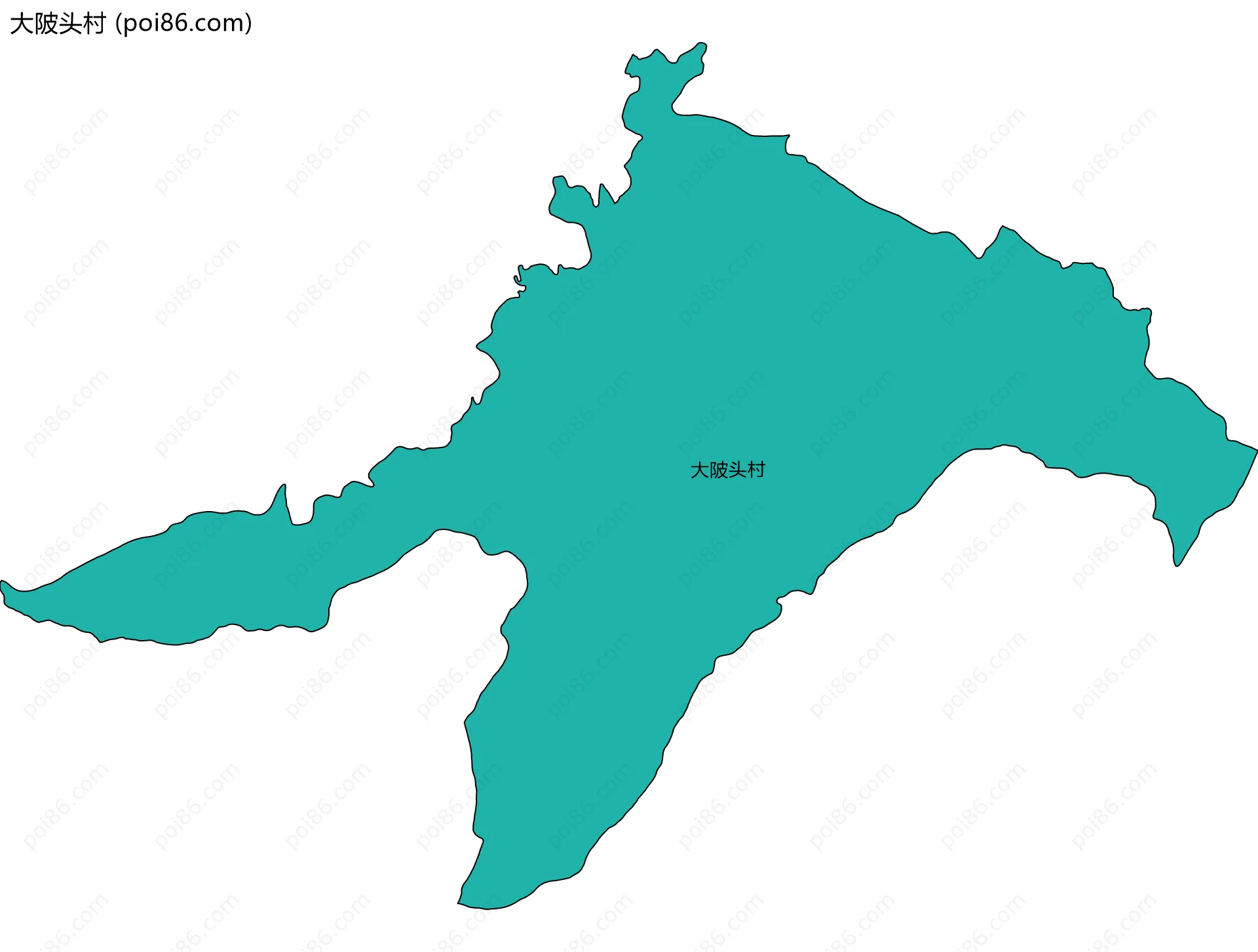 大陂头村边界地图