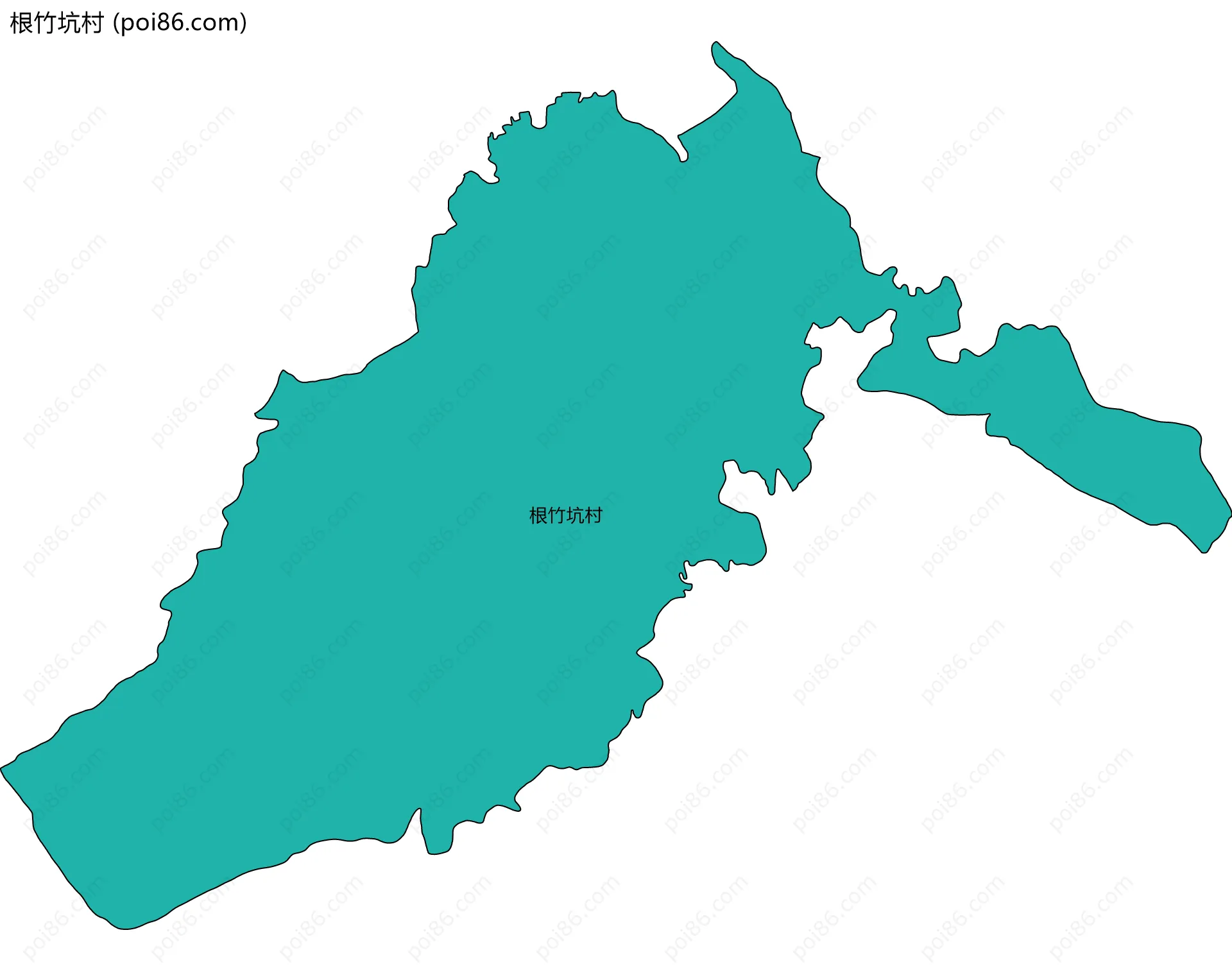 根竹坑村边界地图