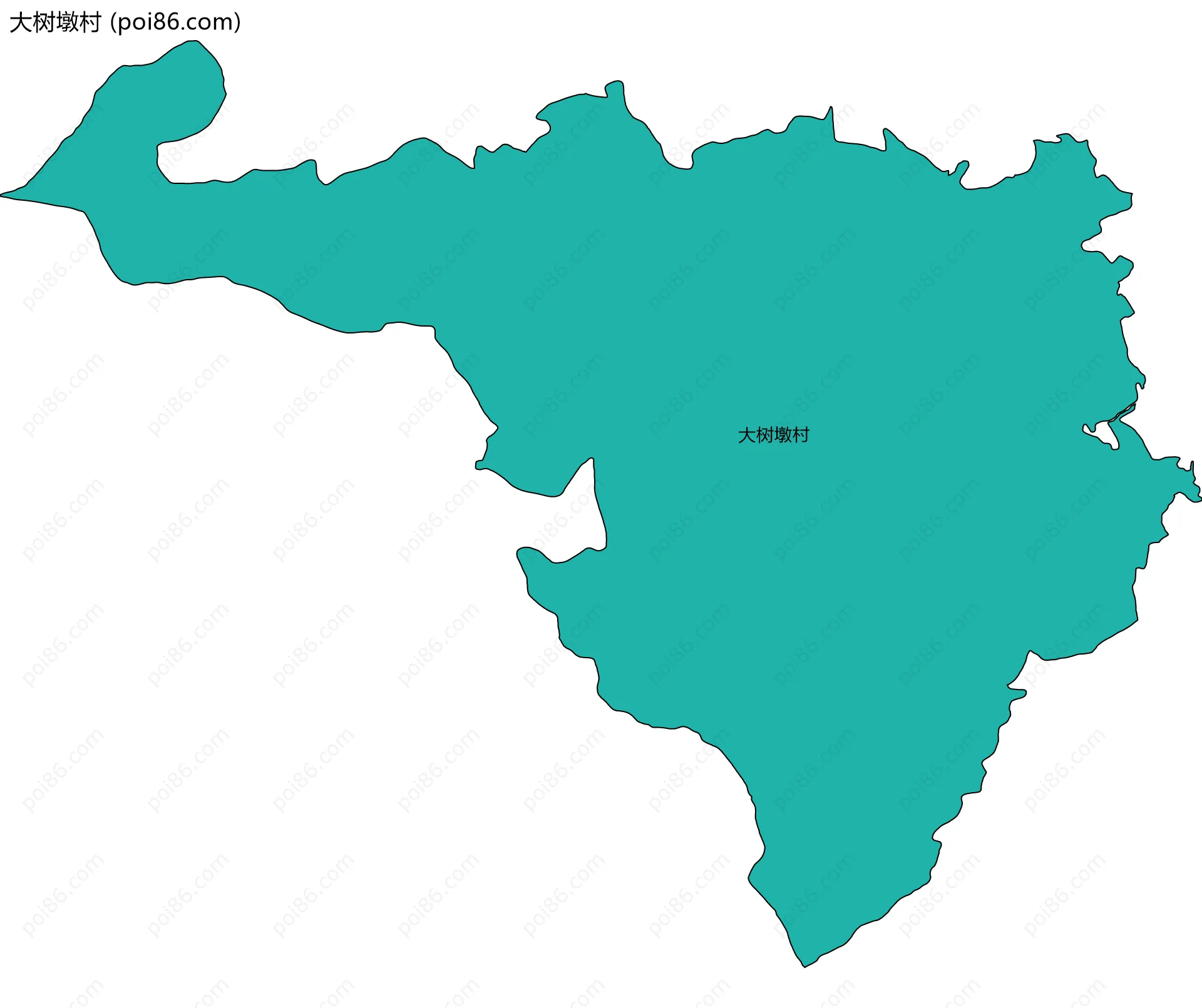 大树墩村边界地图