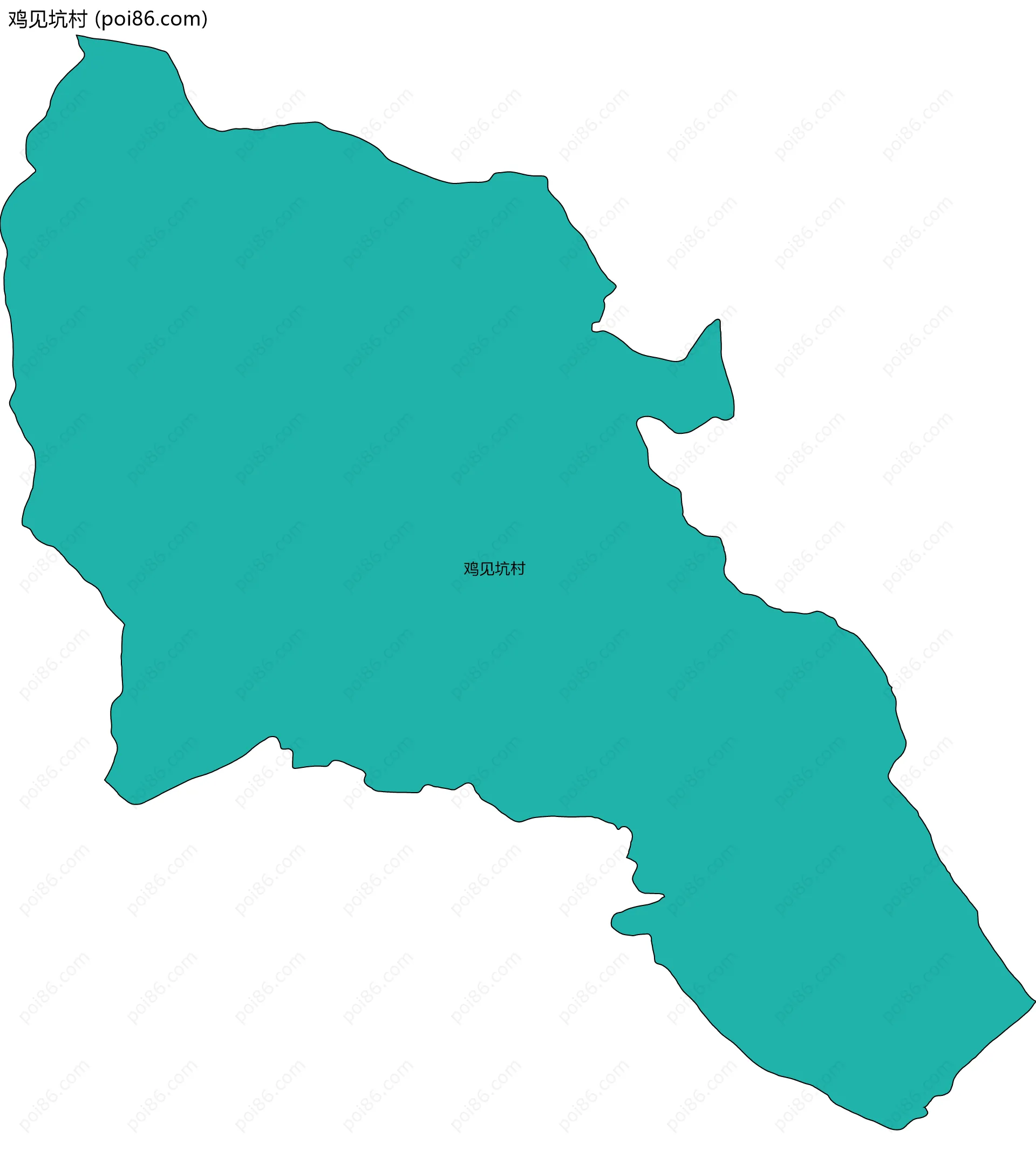 鸡见坑村边界地图