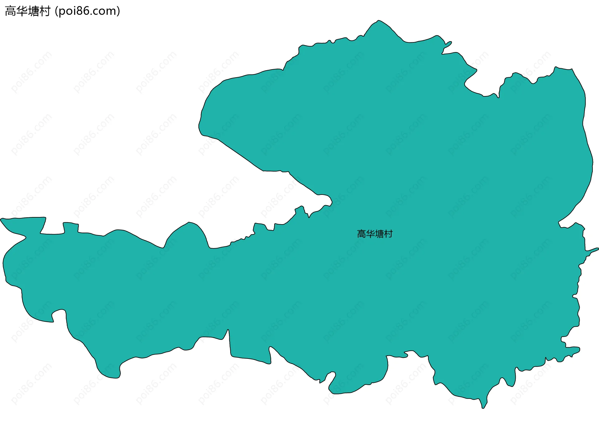 高华塘村边界地图