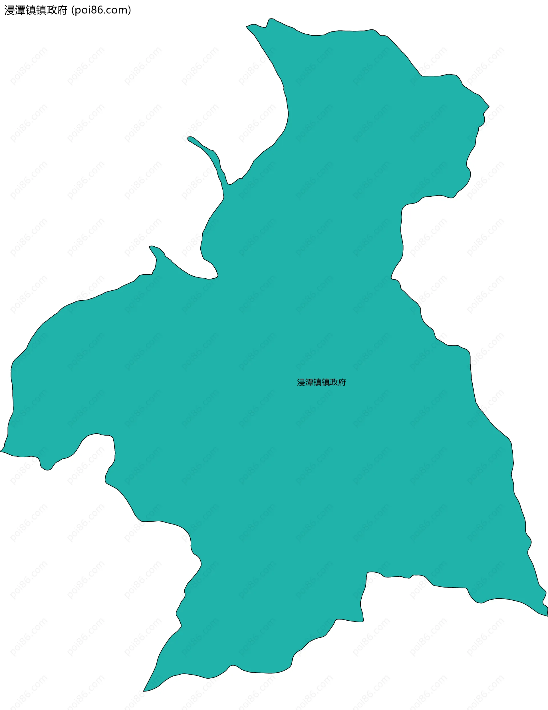 浸潭镇镇政府边界地图