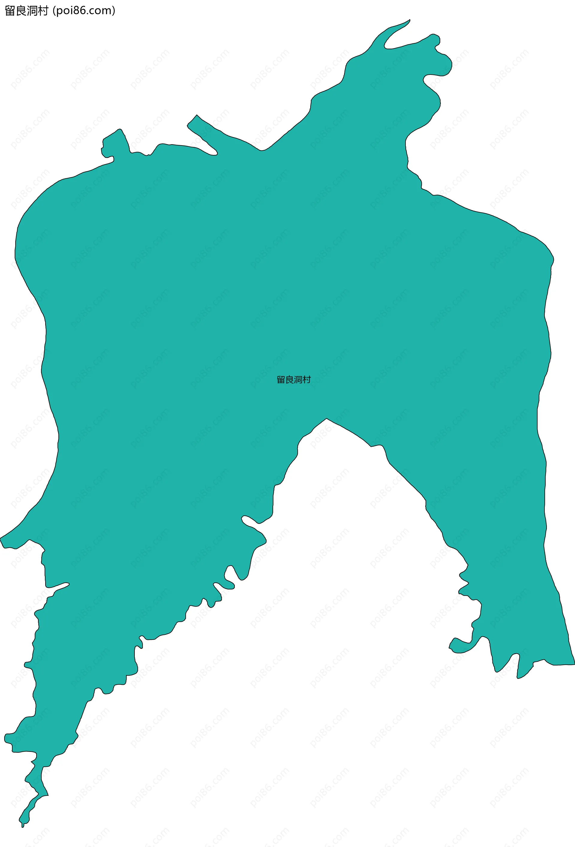留良洞村边界地图