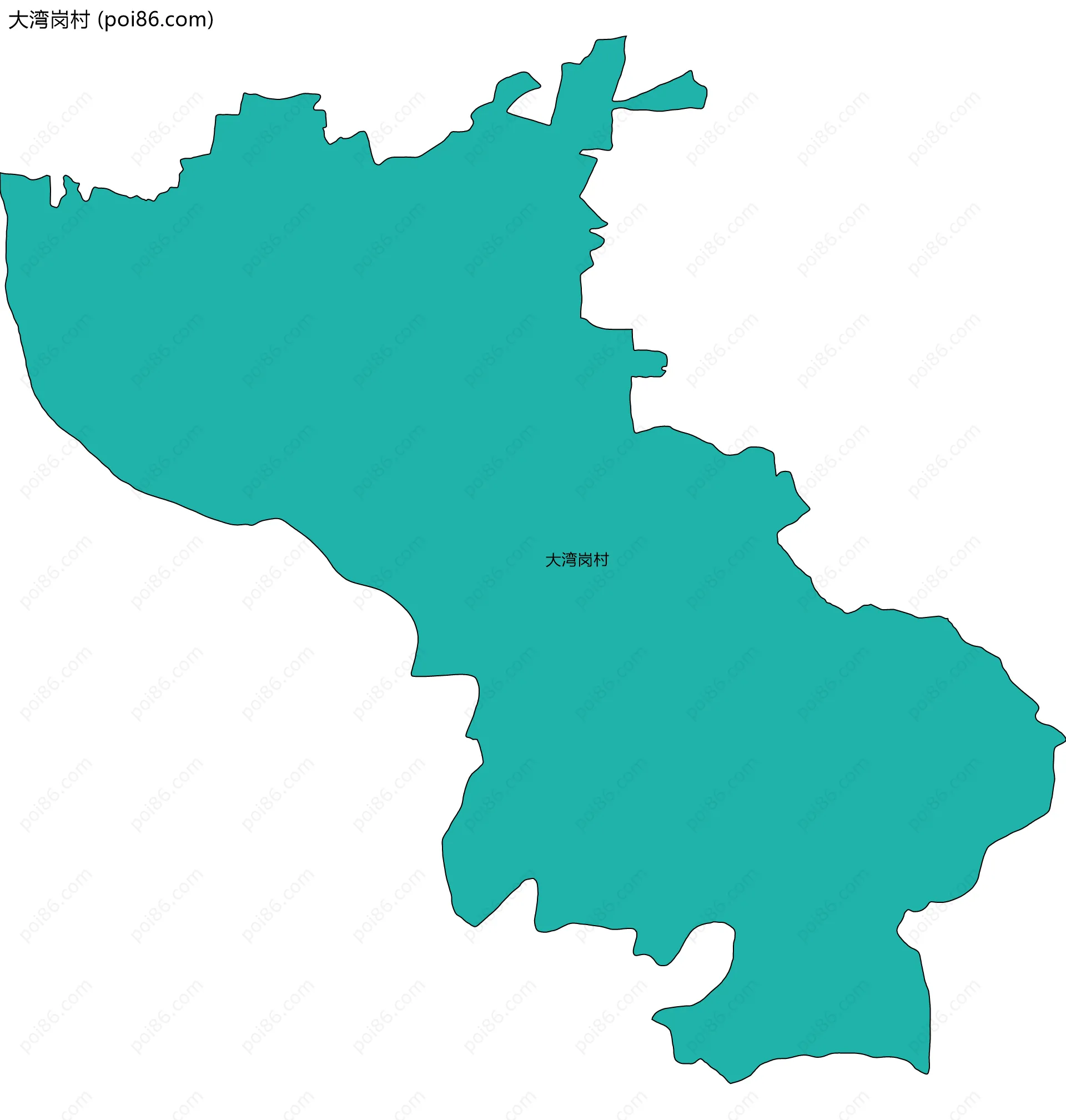 大湾岗村边界地图