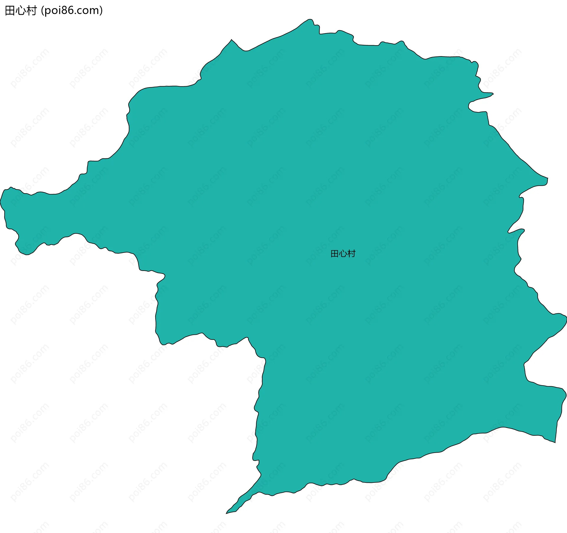 田心村边界地图