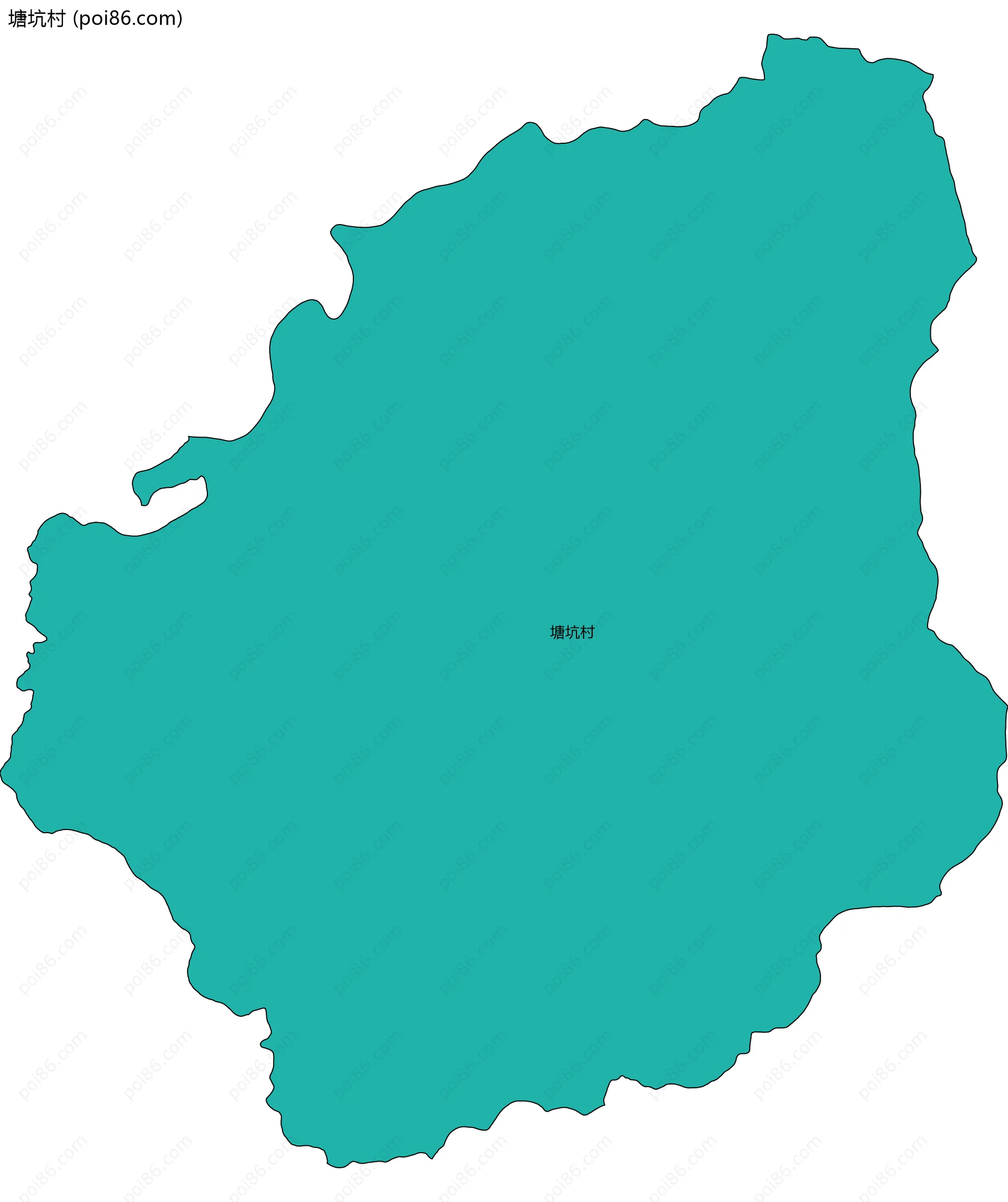 塘坑村边界地图