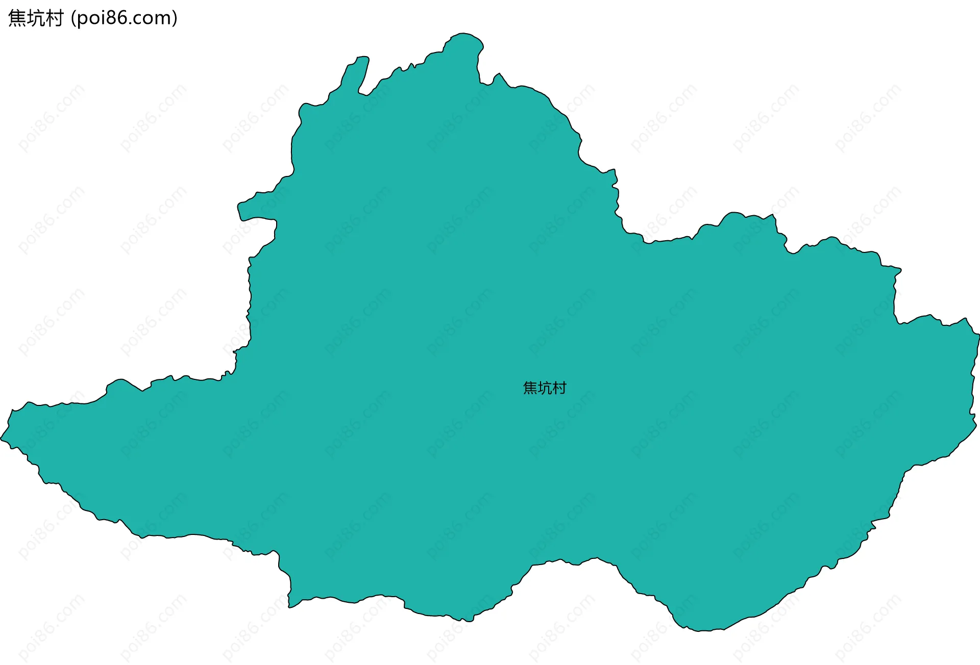 焦坑村边界地图