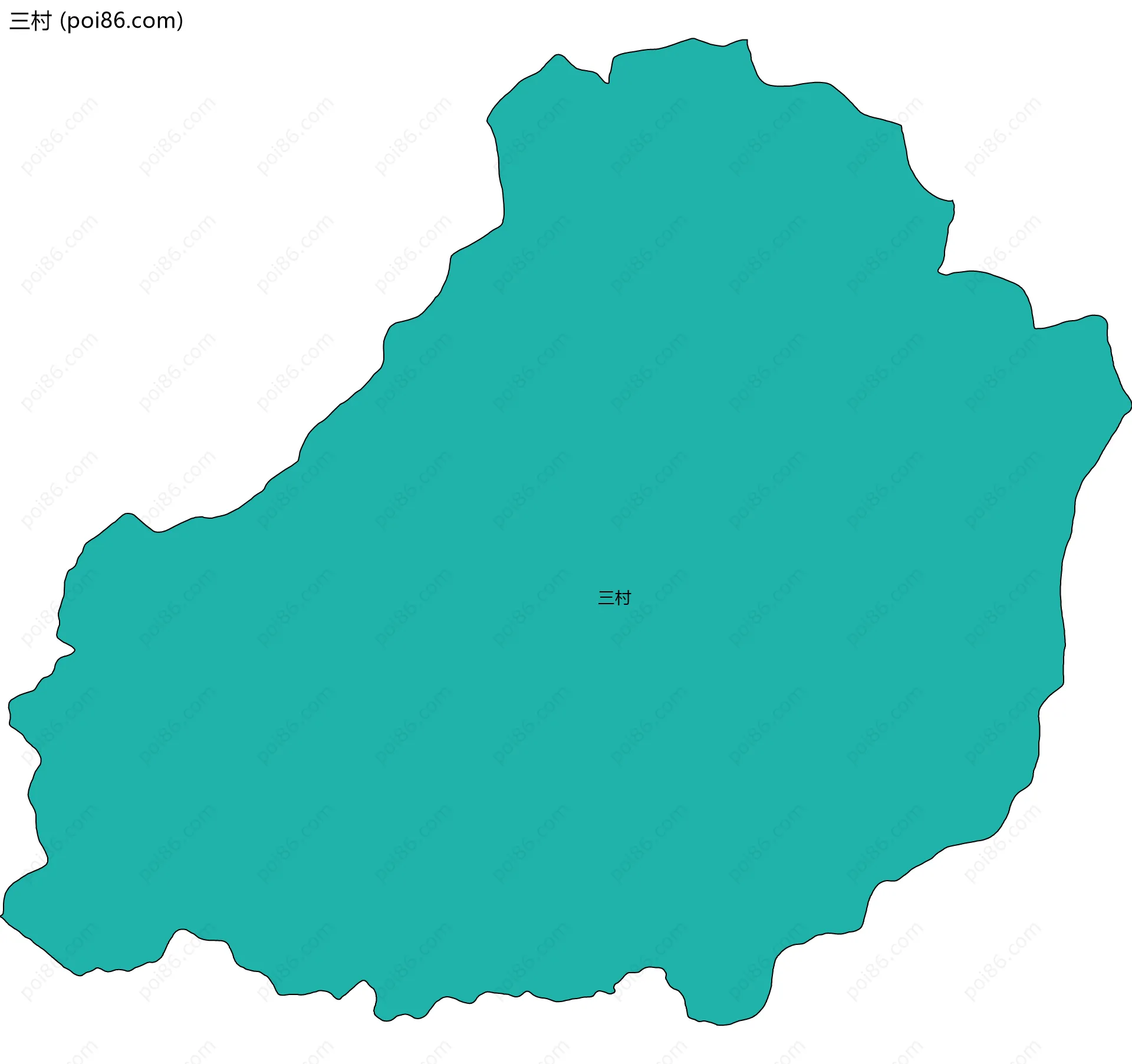 三村边界地图