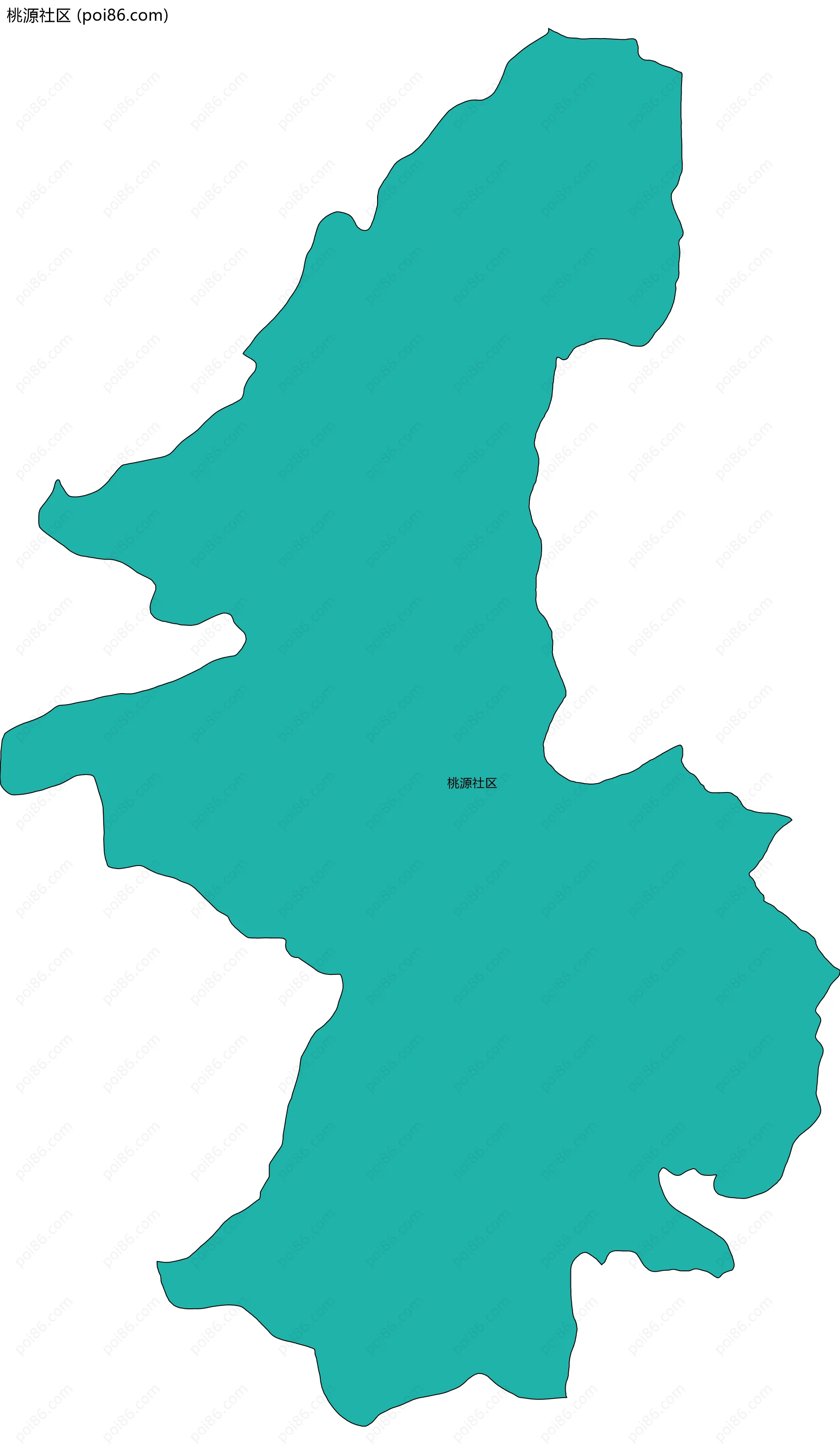 桃源社区边界地图