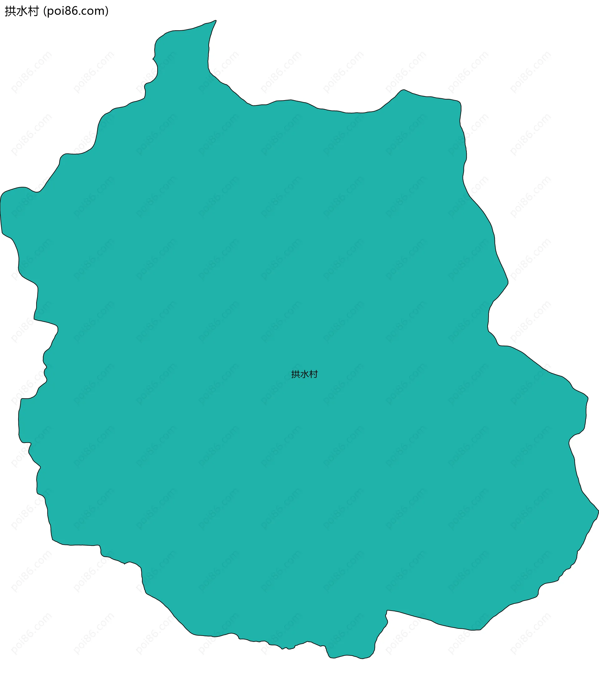 拱水村边界地图