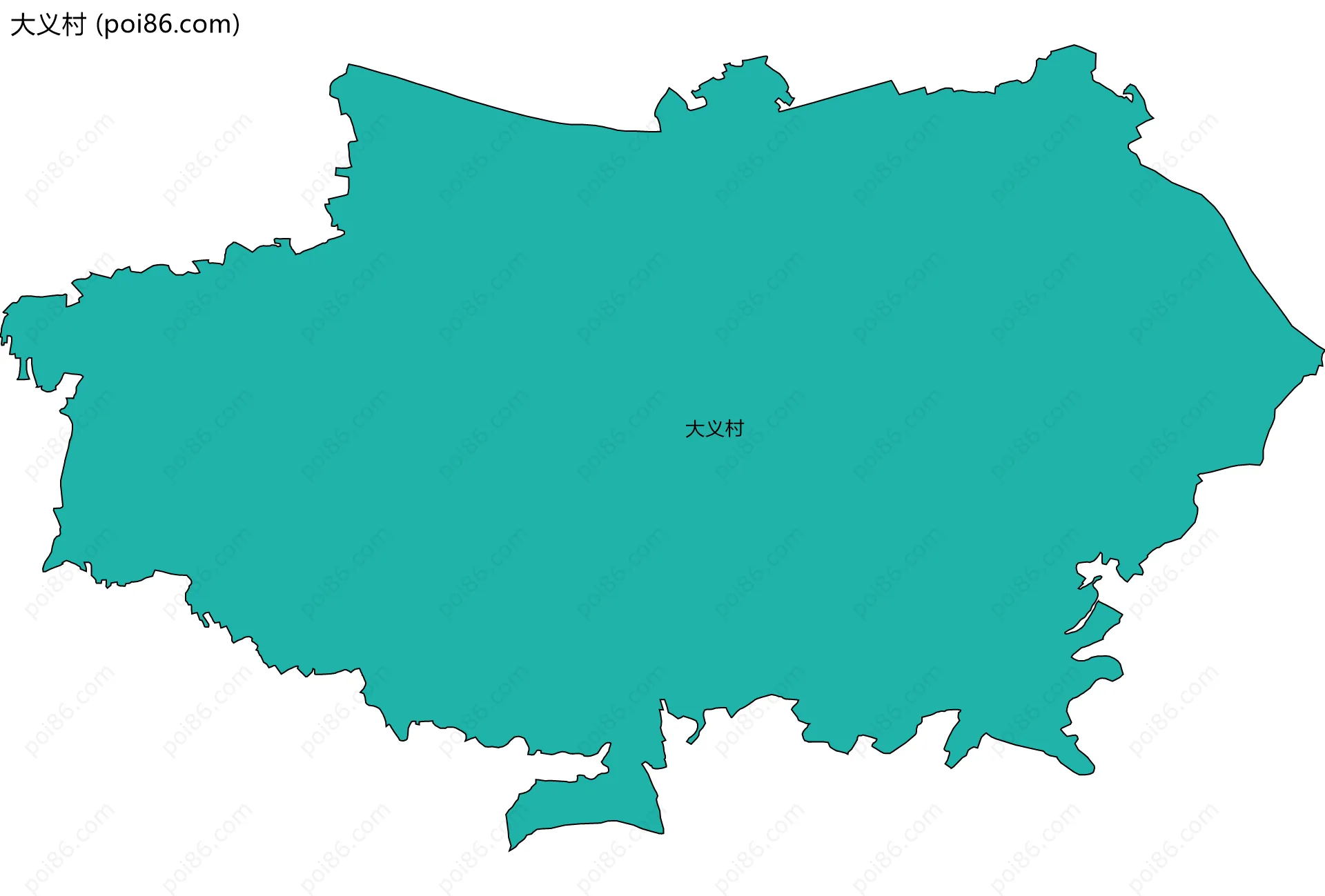 大义村边界地图