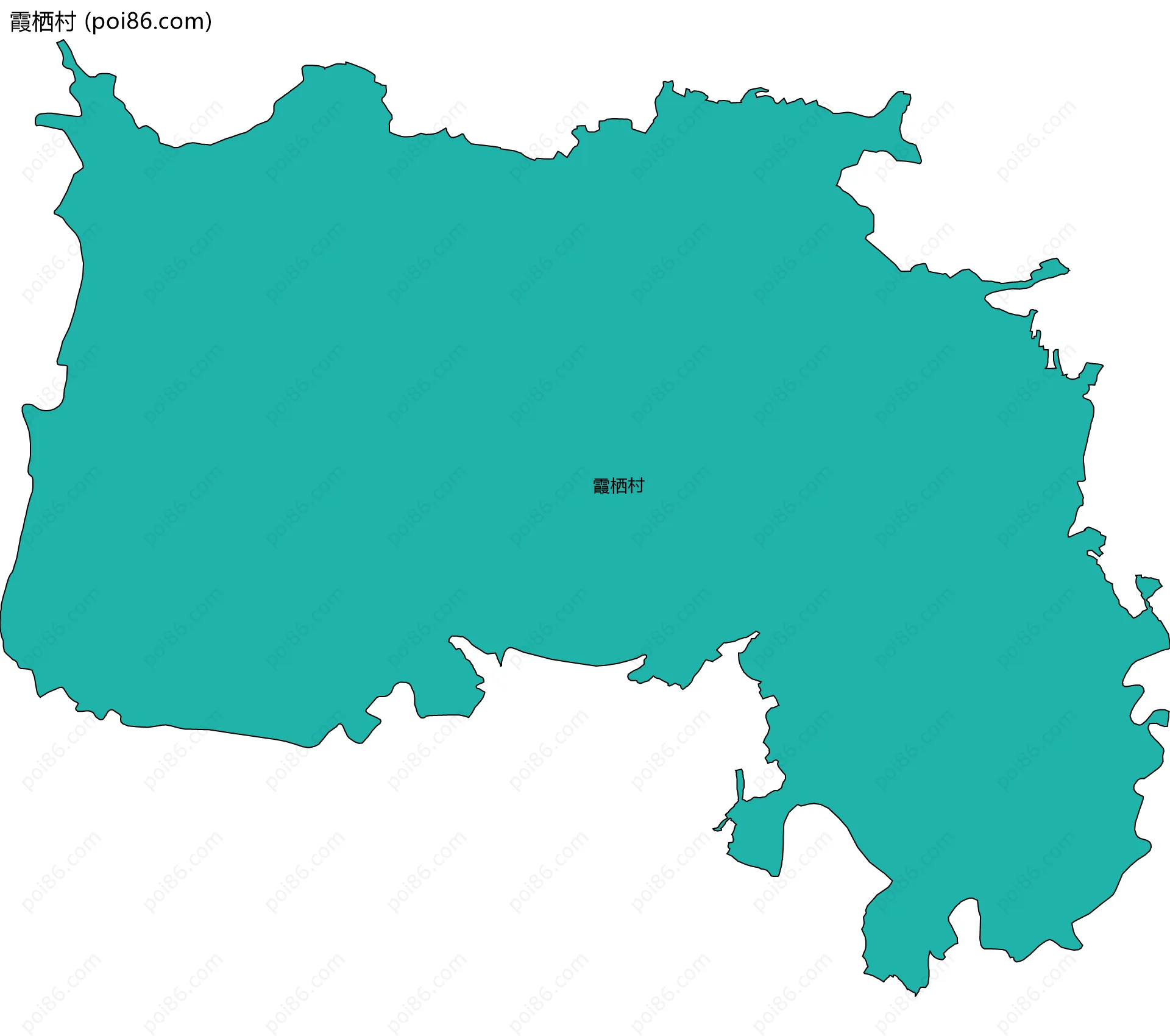 霞栖村边界地图