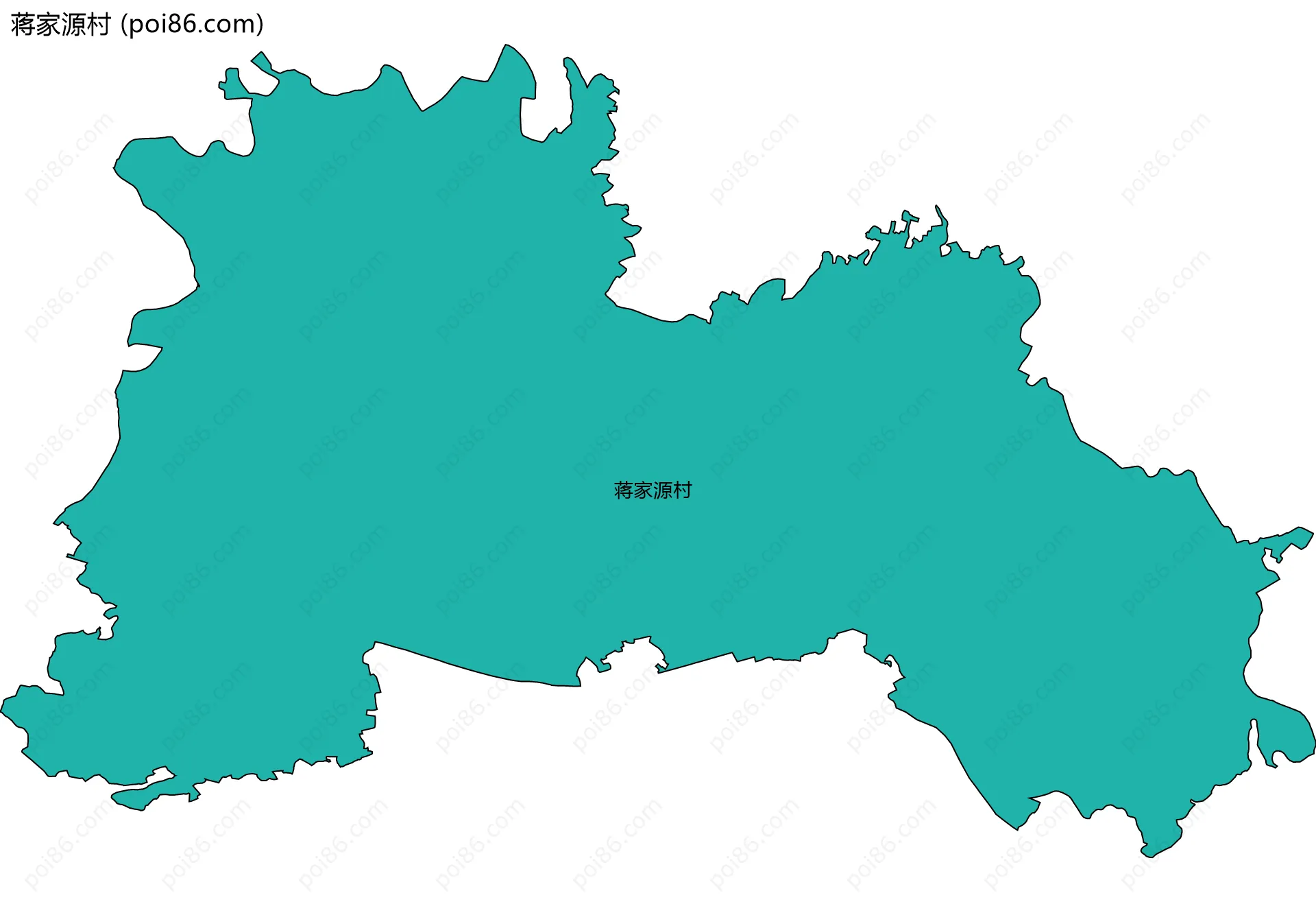 蒋家源村边界地图