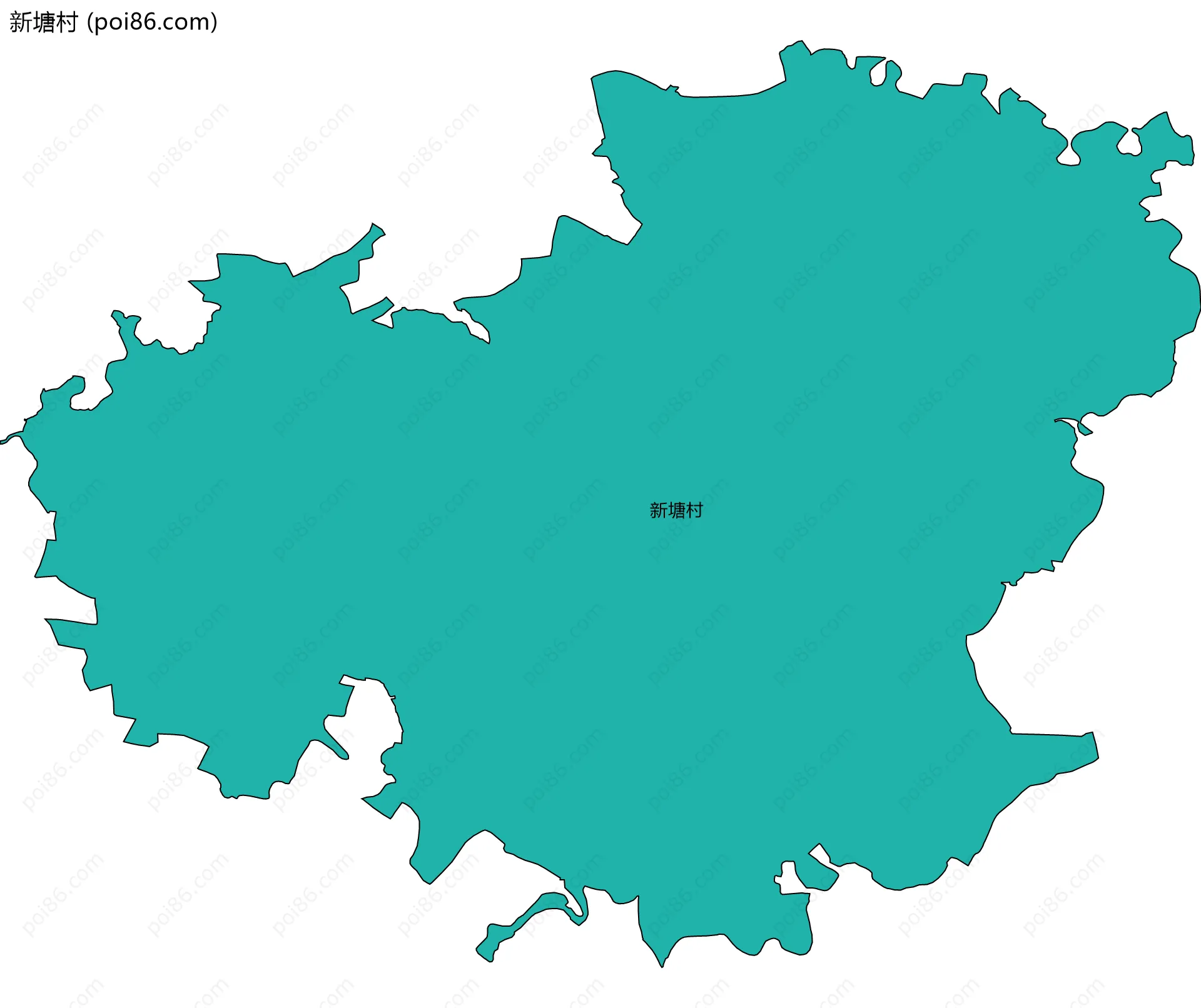 新塘村边界地图