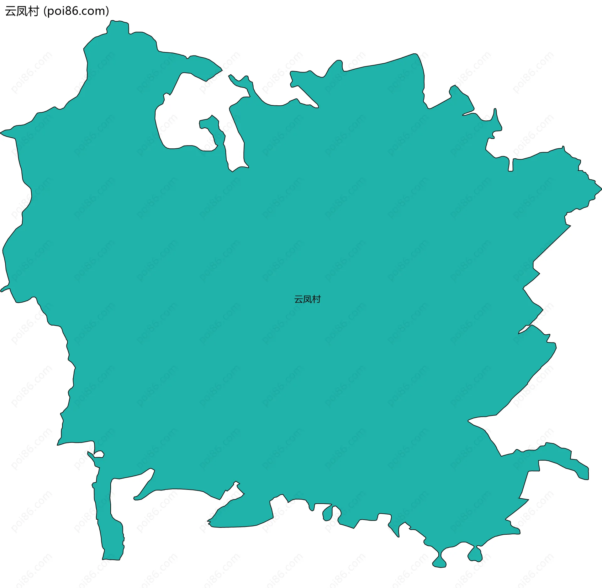 云凤村边界地图