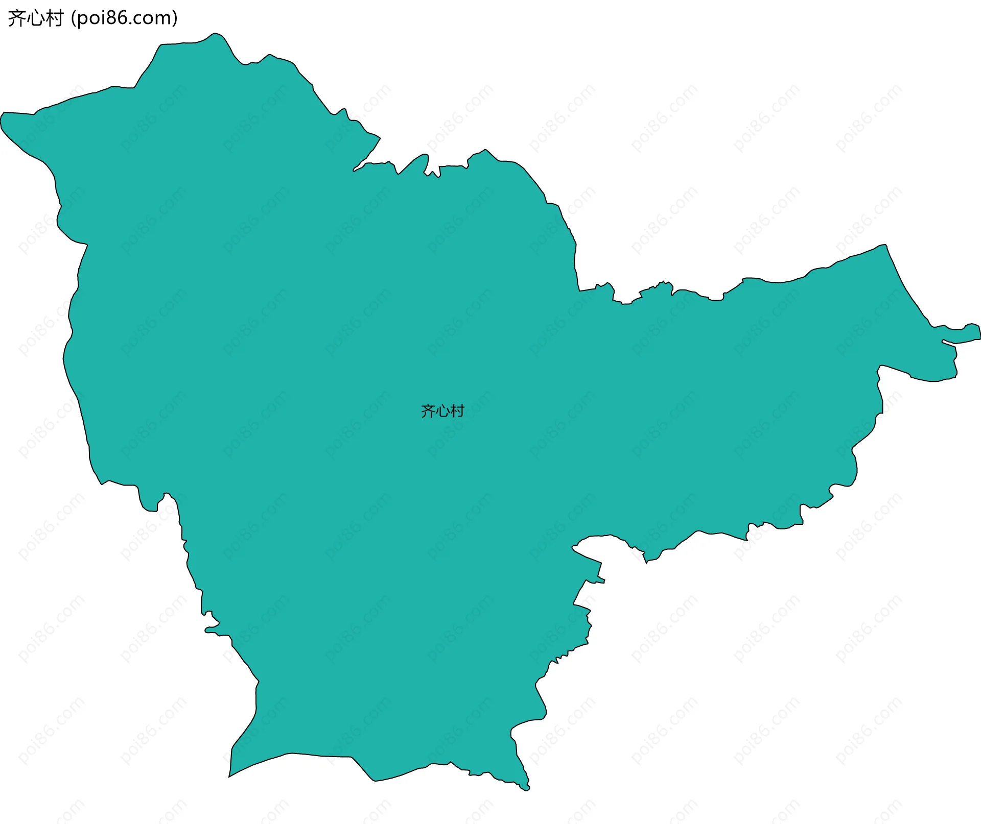 齐心村边界地图