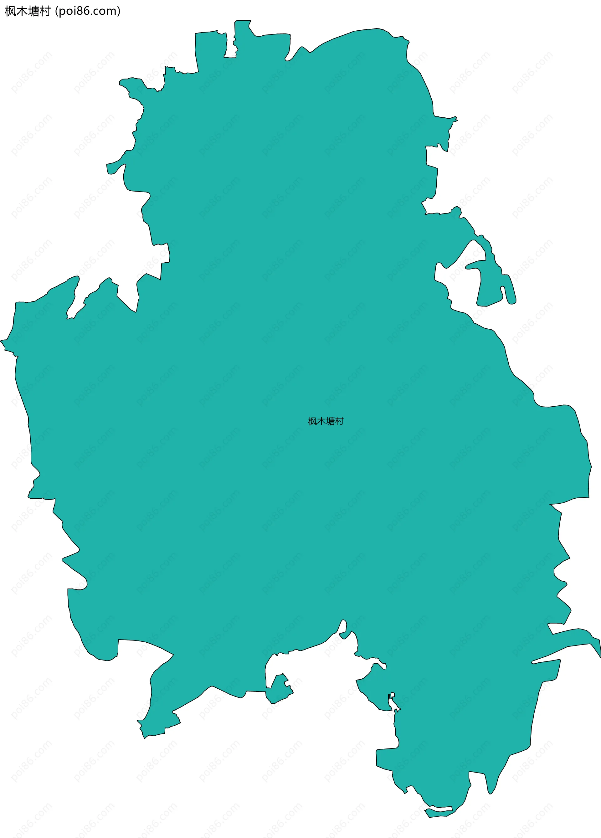 枫木塘村边界地图