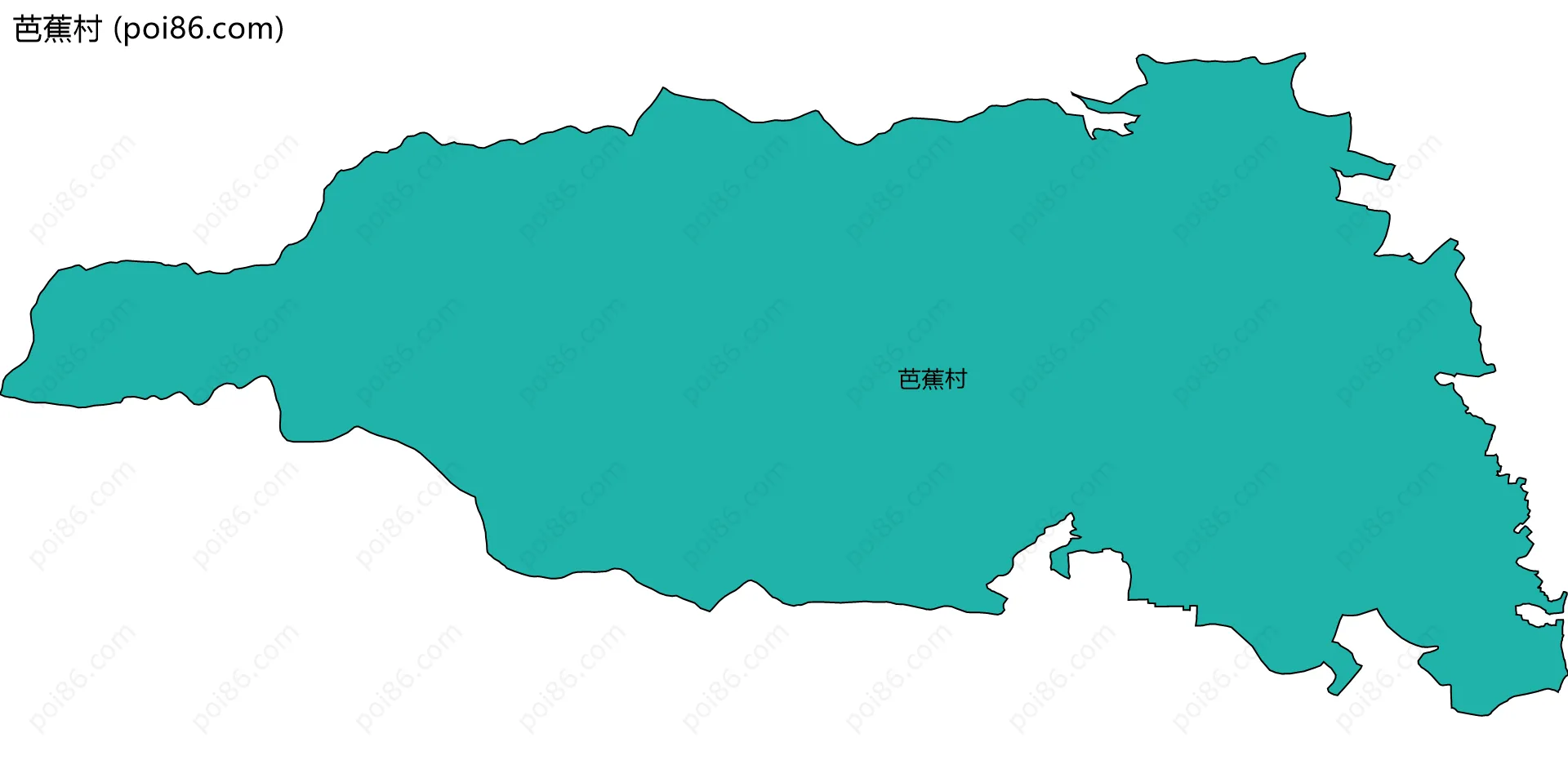 芭蕉村边界地图