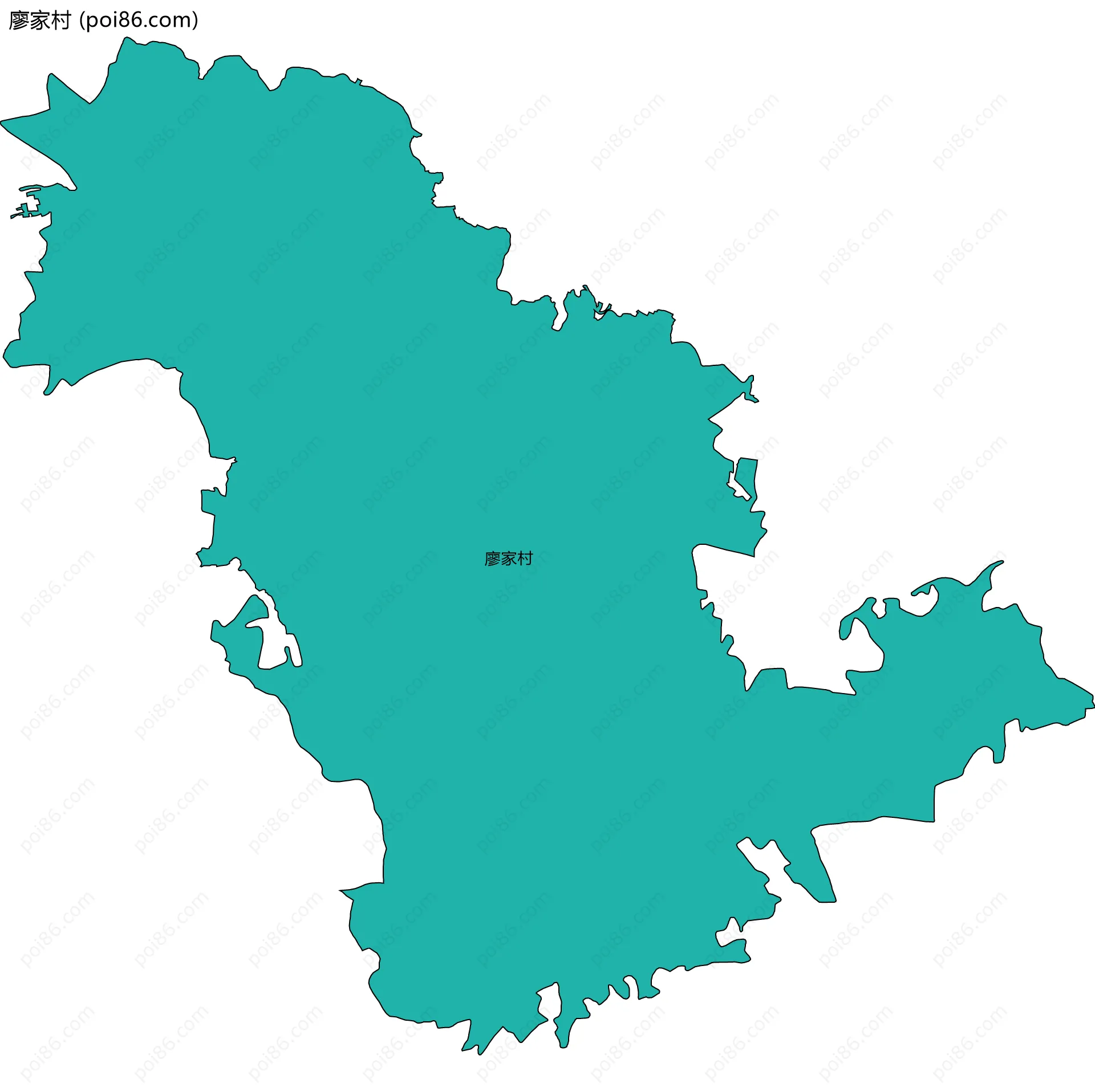 廖家村边界地图