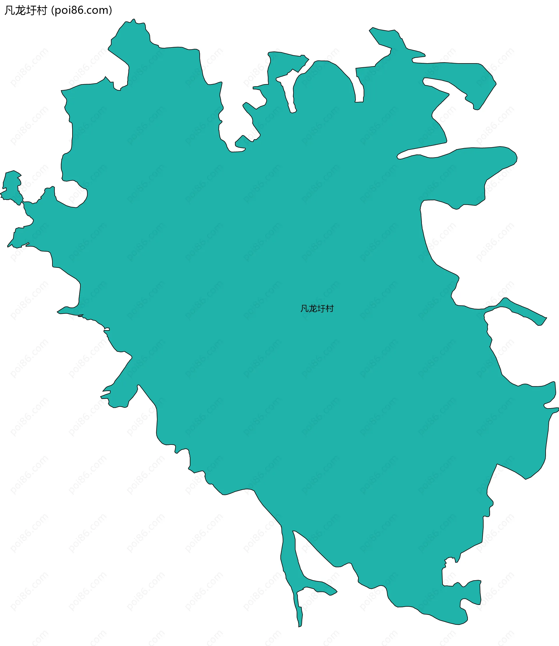 凡龙圩村边界地图