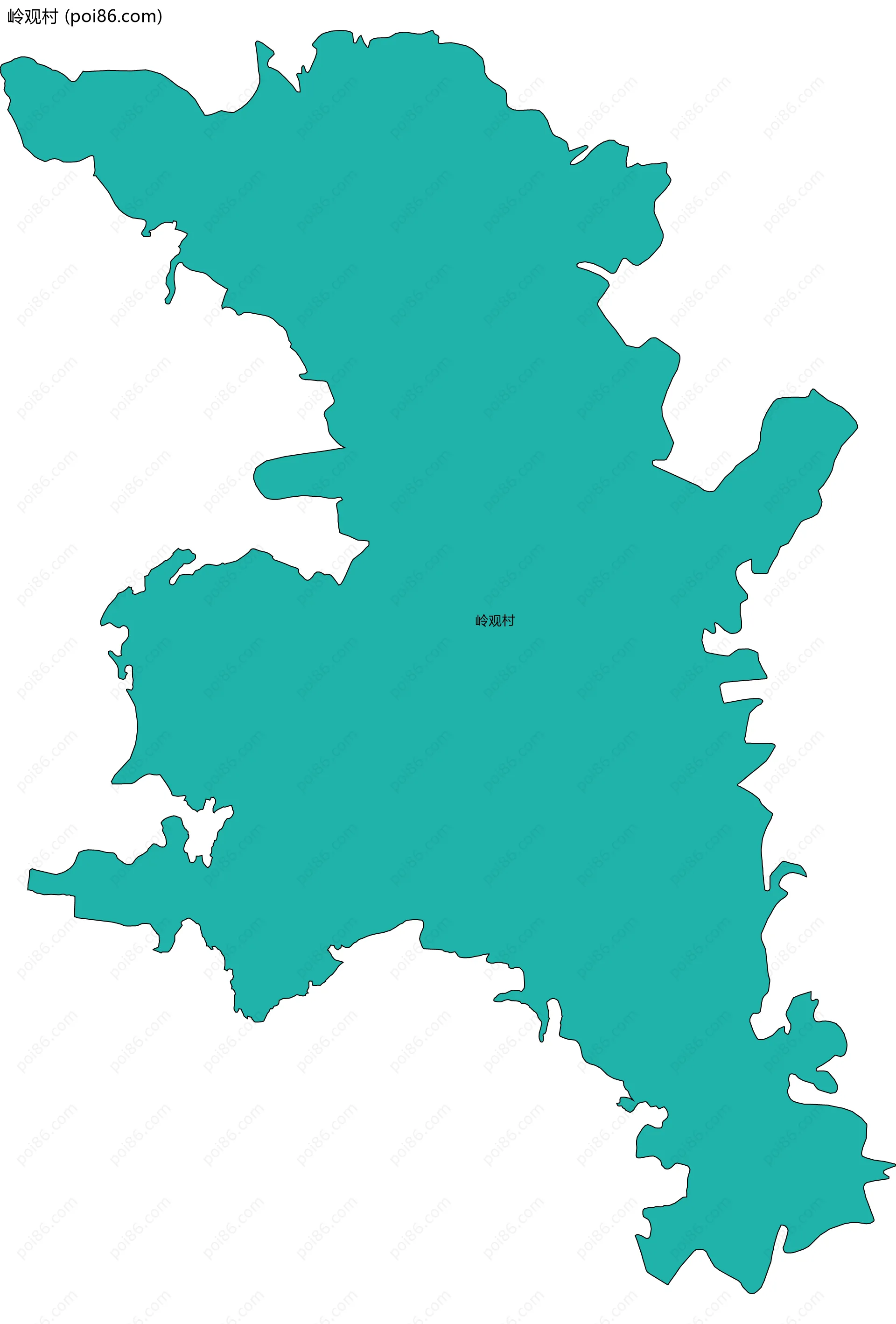 岭观村边界地图