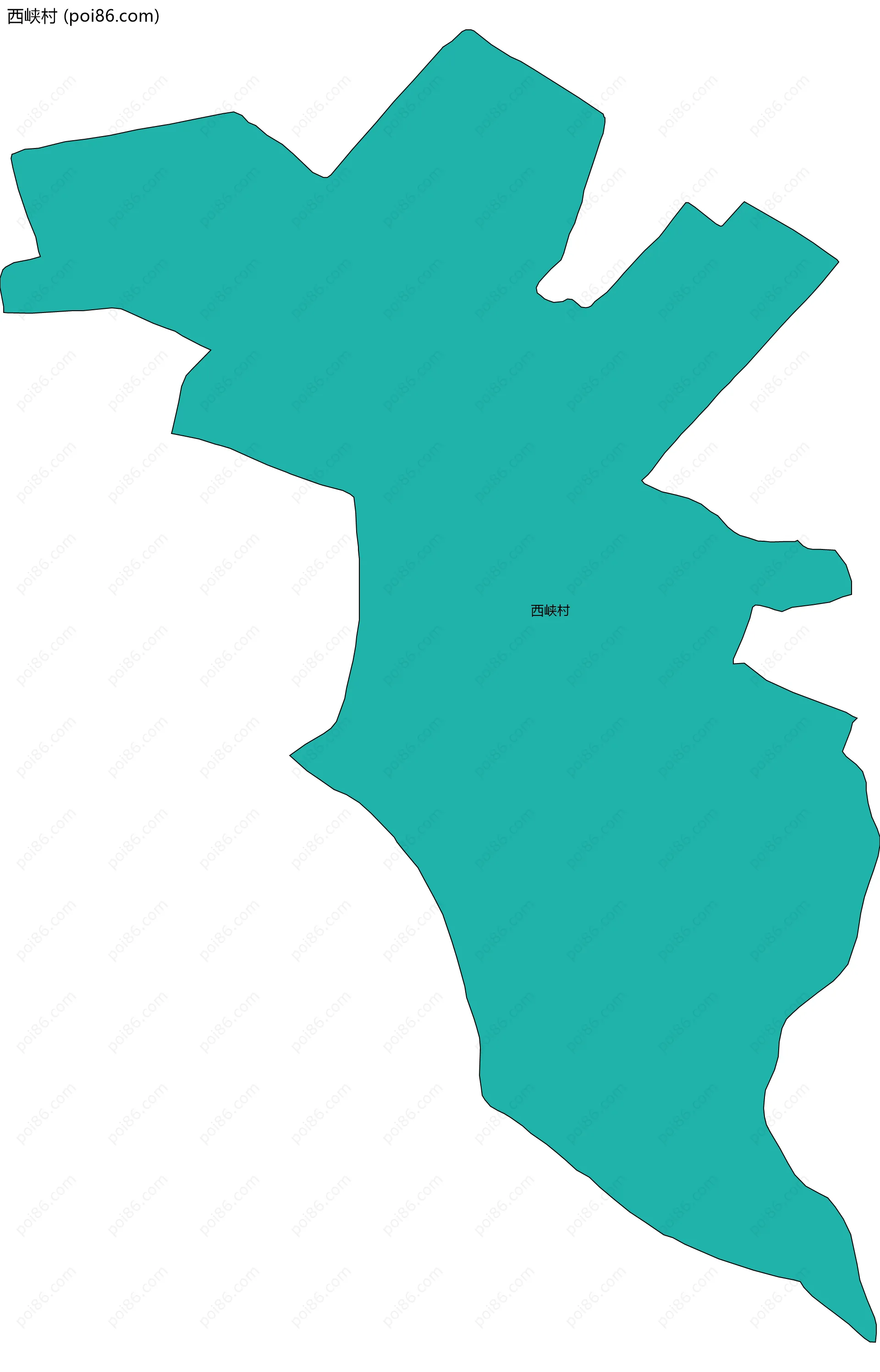 西峡村边界地图