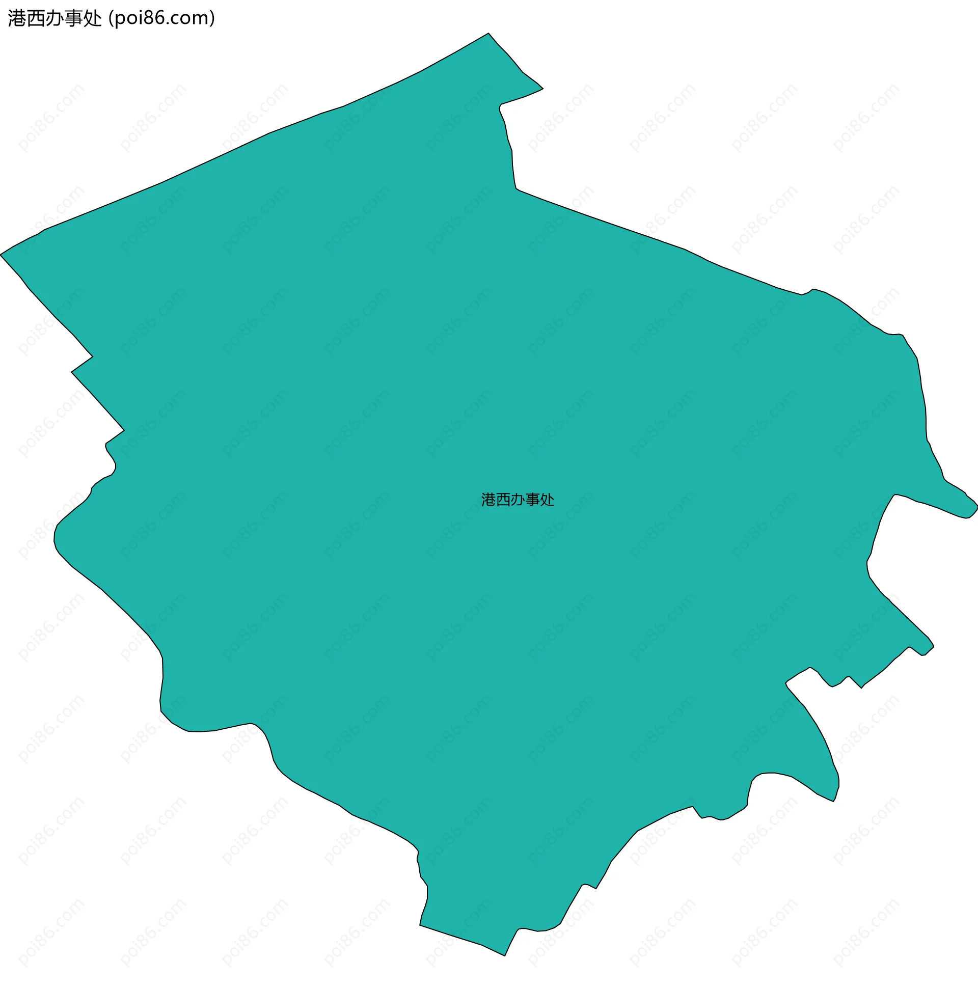 港西办事处边界地图
