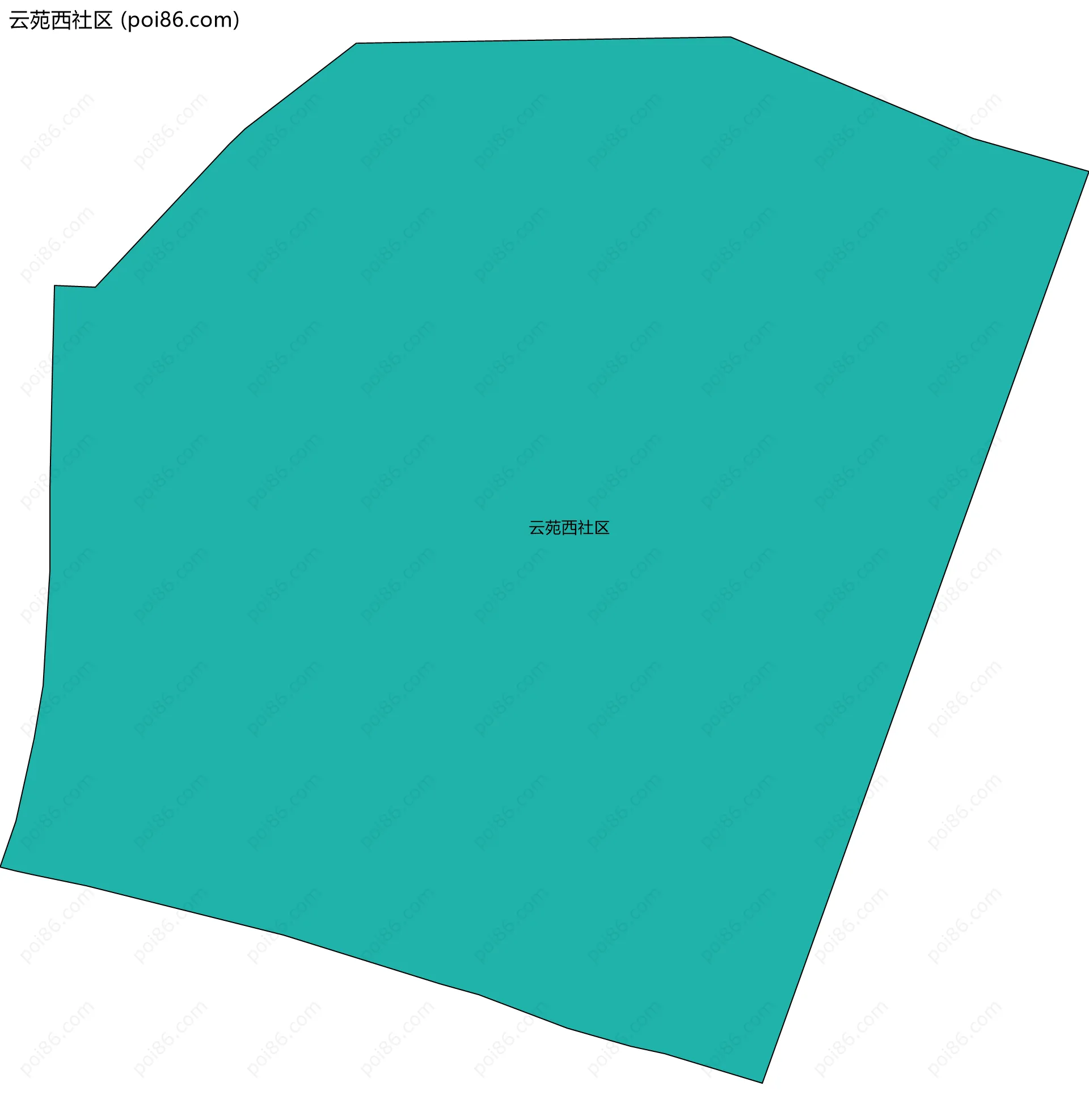 云苑西社区边界地图