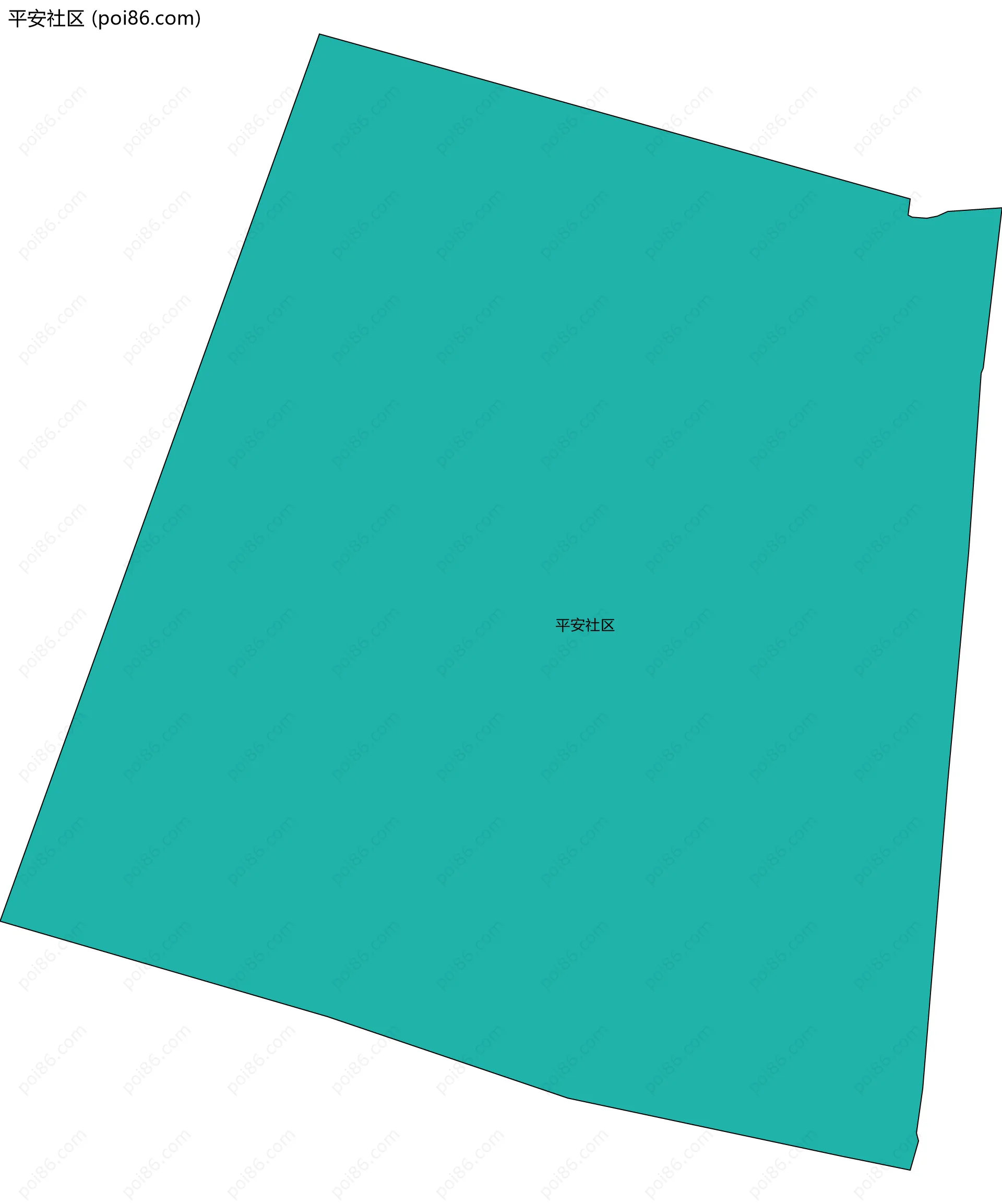 平安社区边界地图