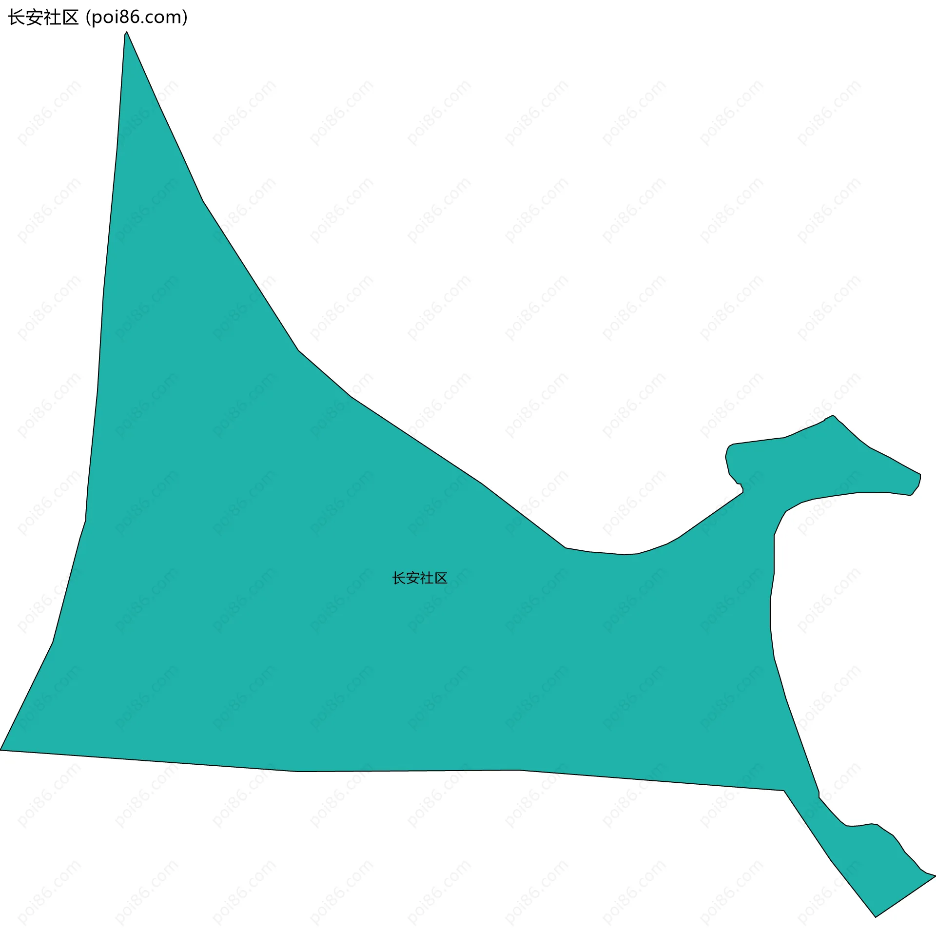长安社区边界地图