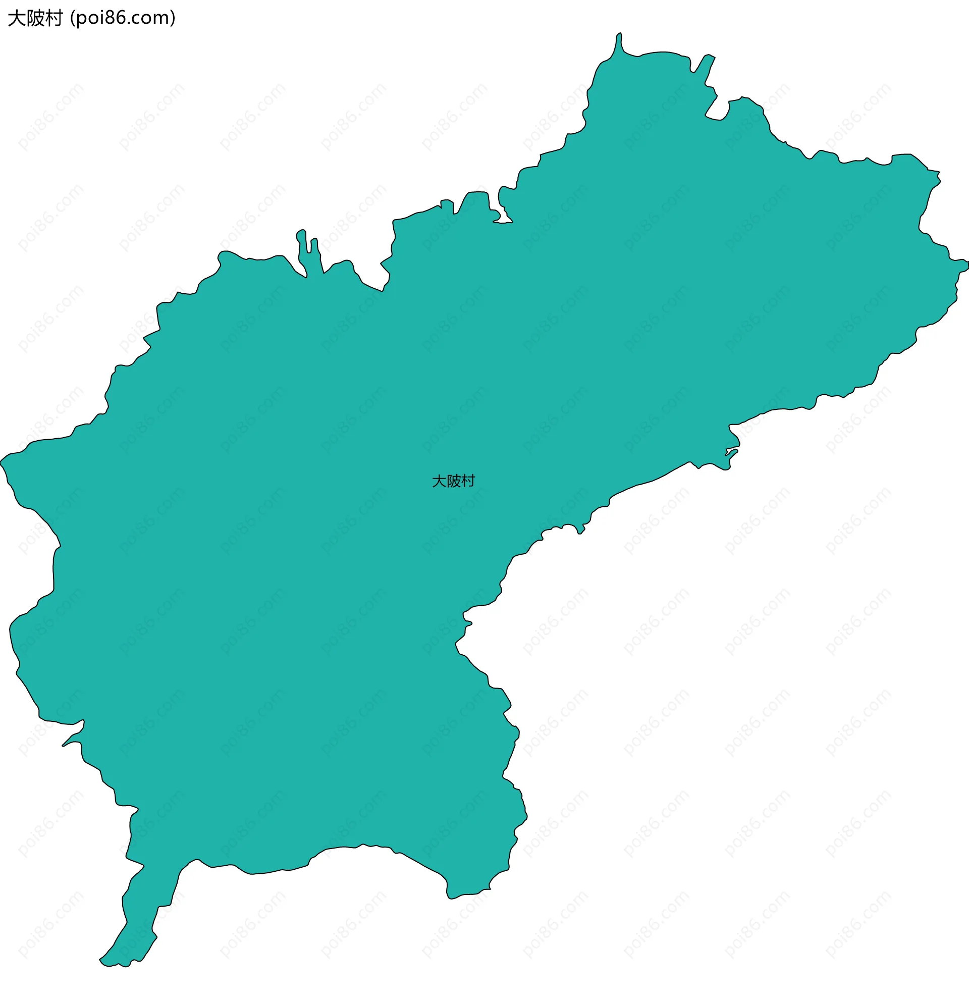 大陂村边界地图