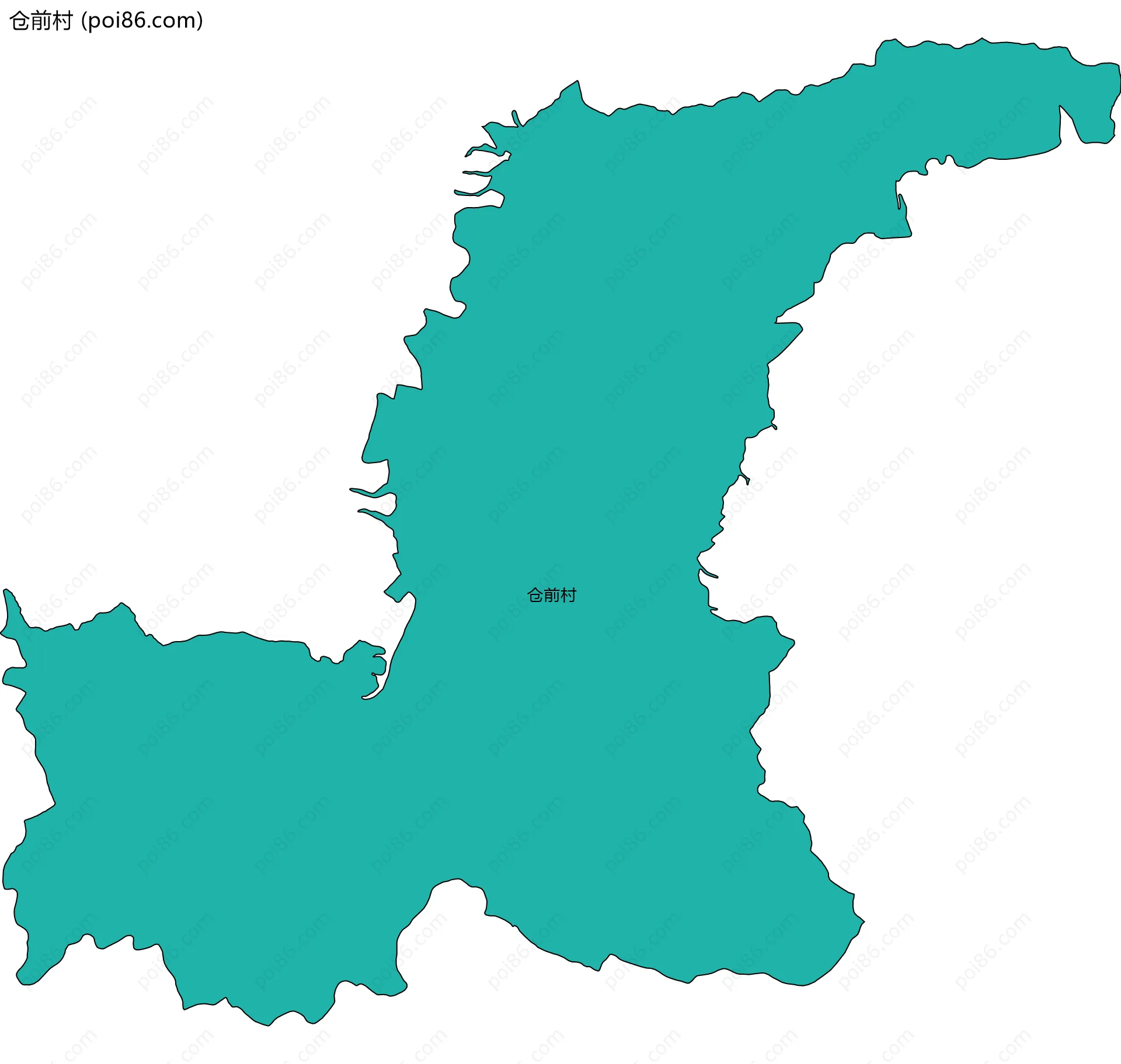 仓前村边界地图