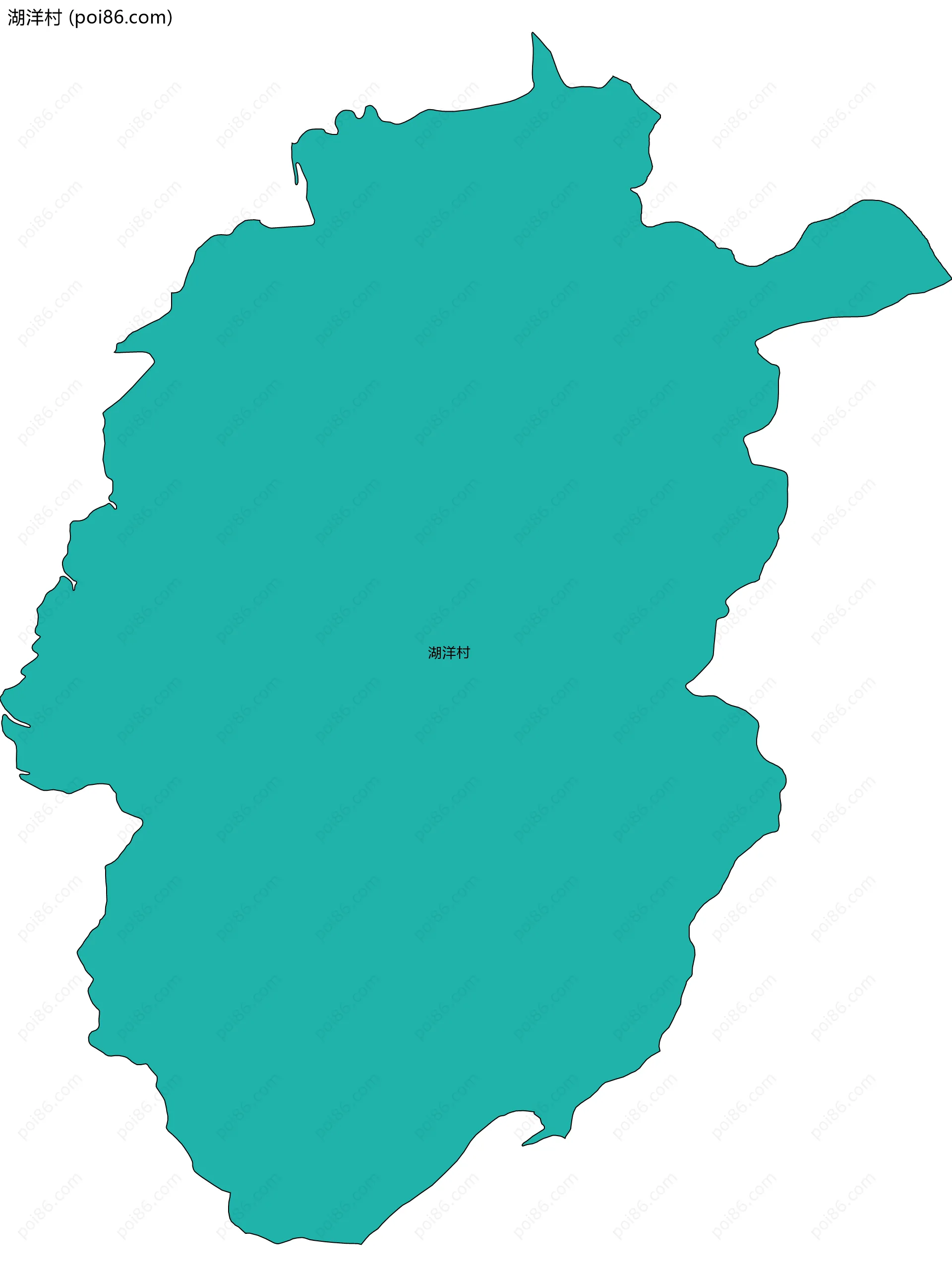 湖洋村边界地图