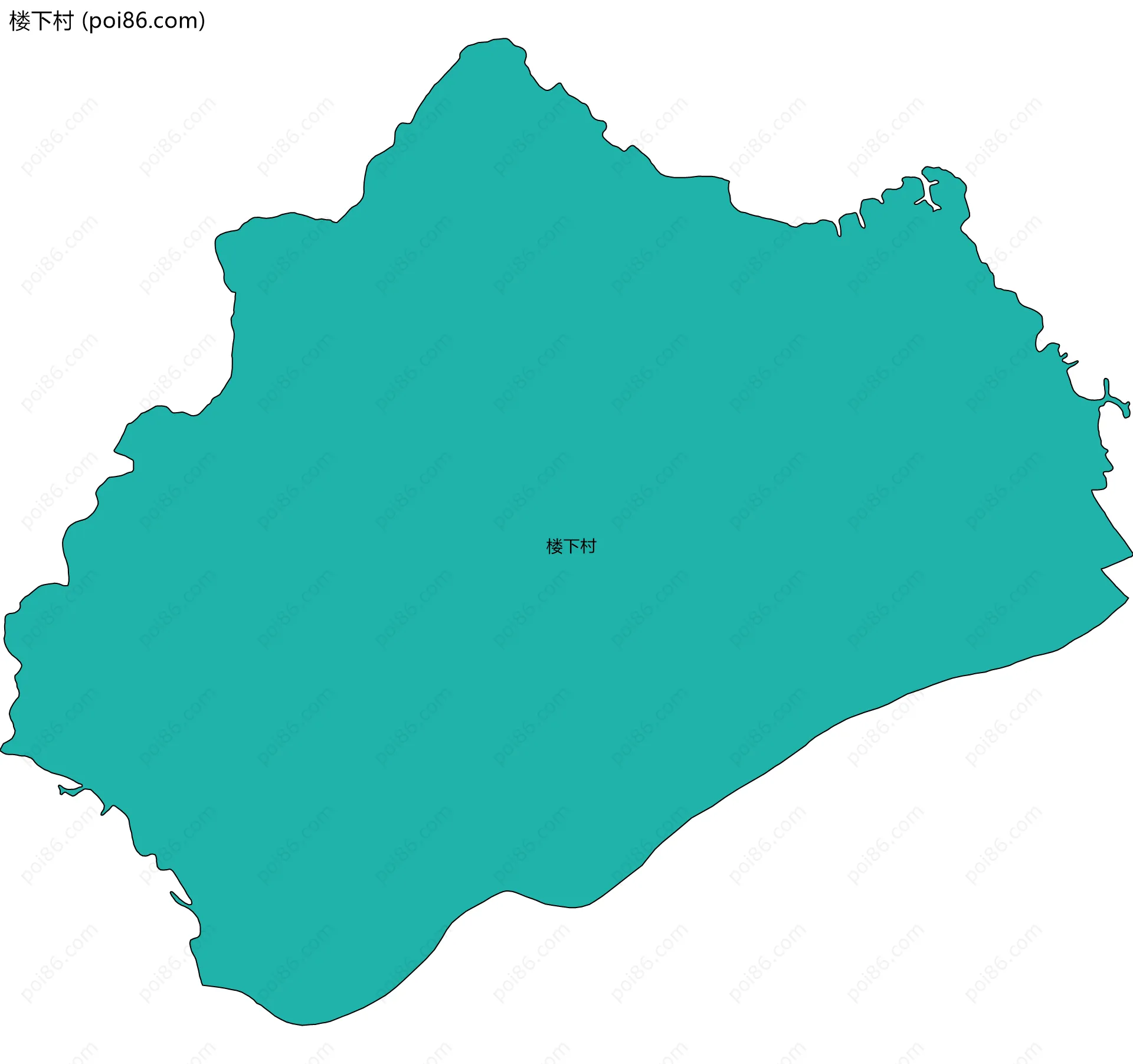 楼下村边界地图
