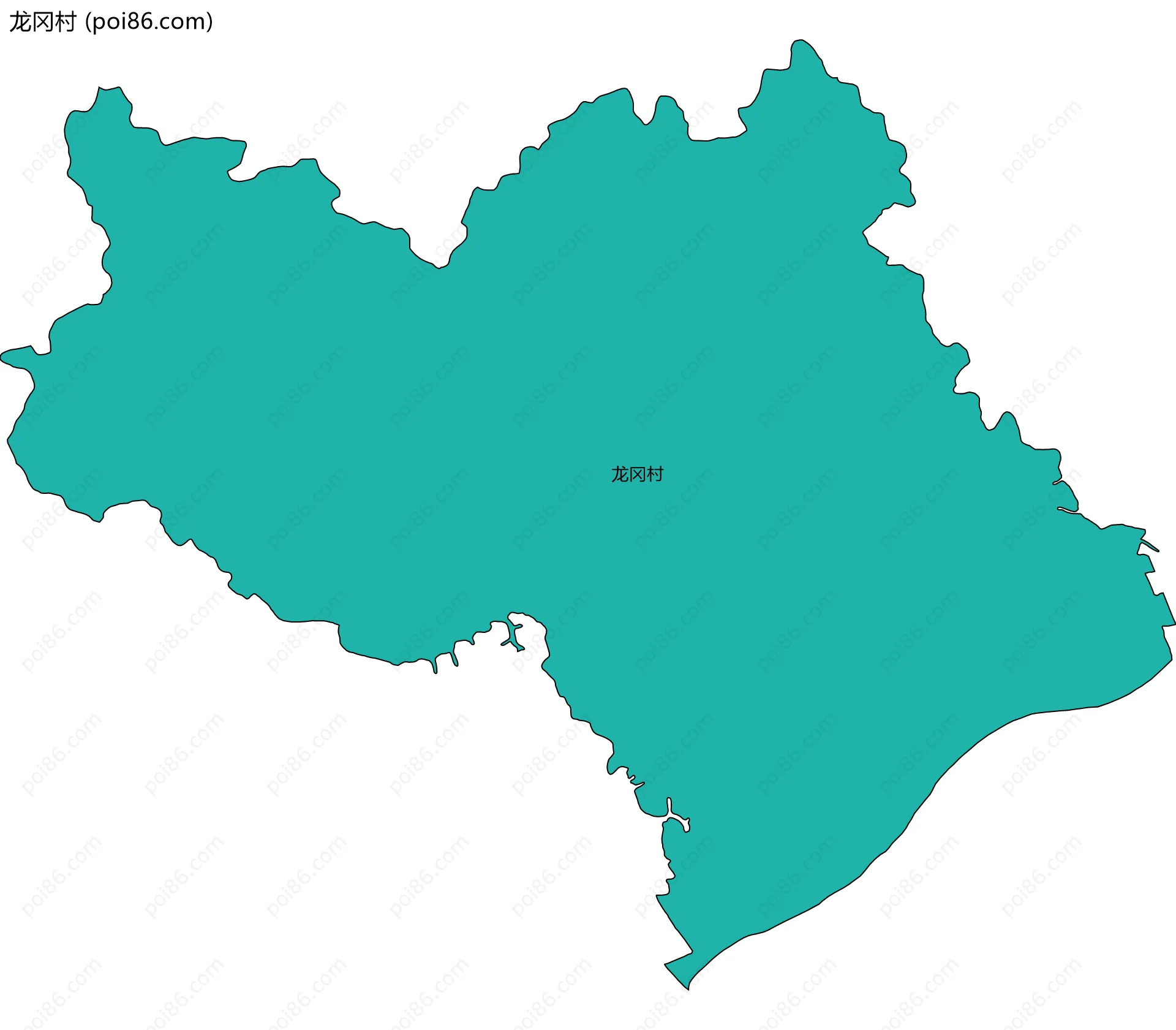 龙冈村边界地图