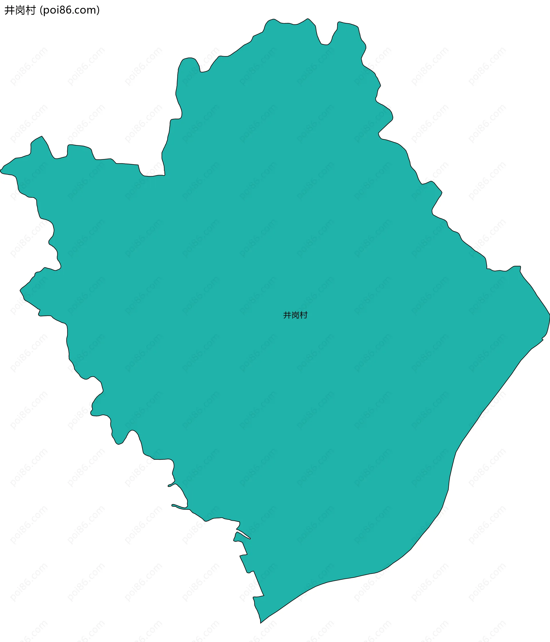 井岗村边界地图