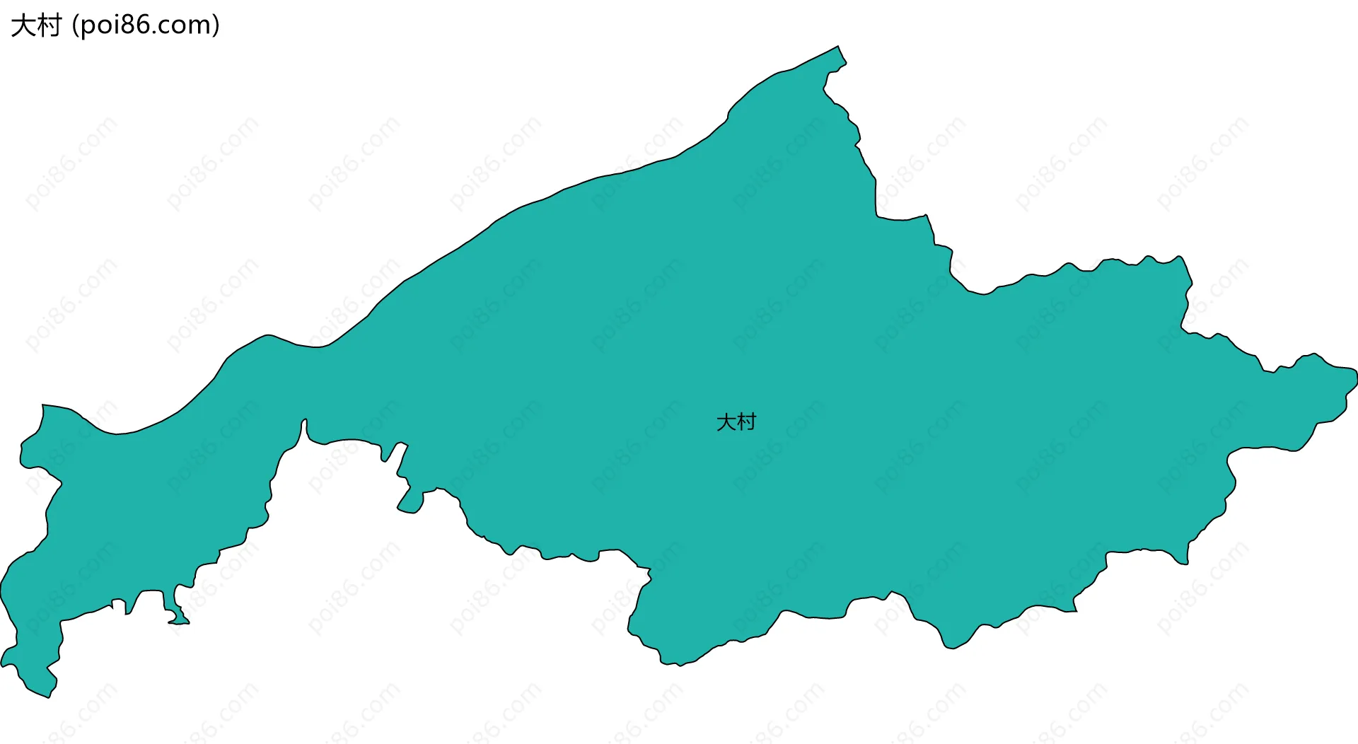 大村边界地图