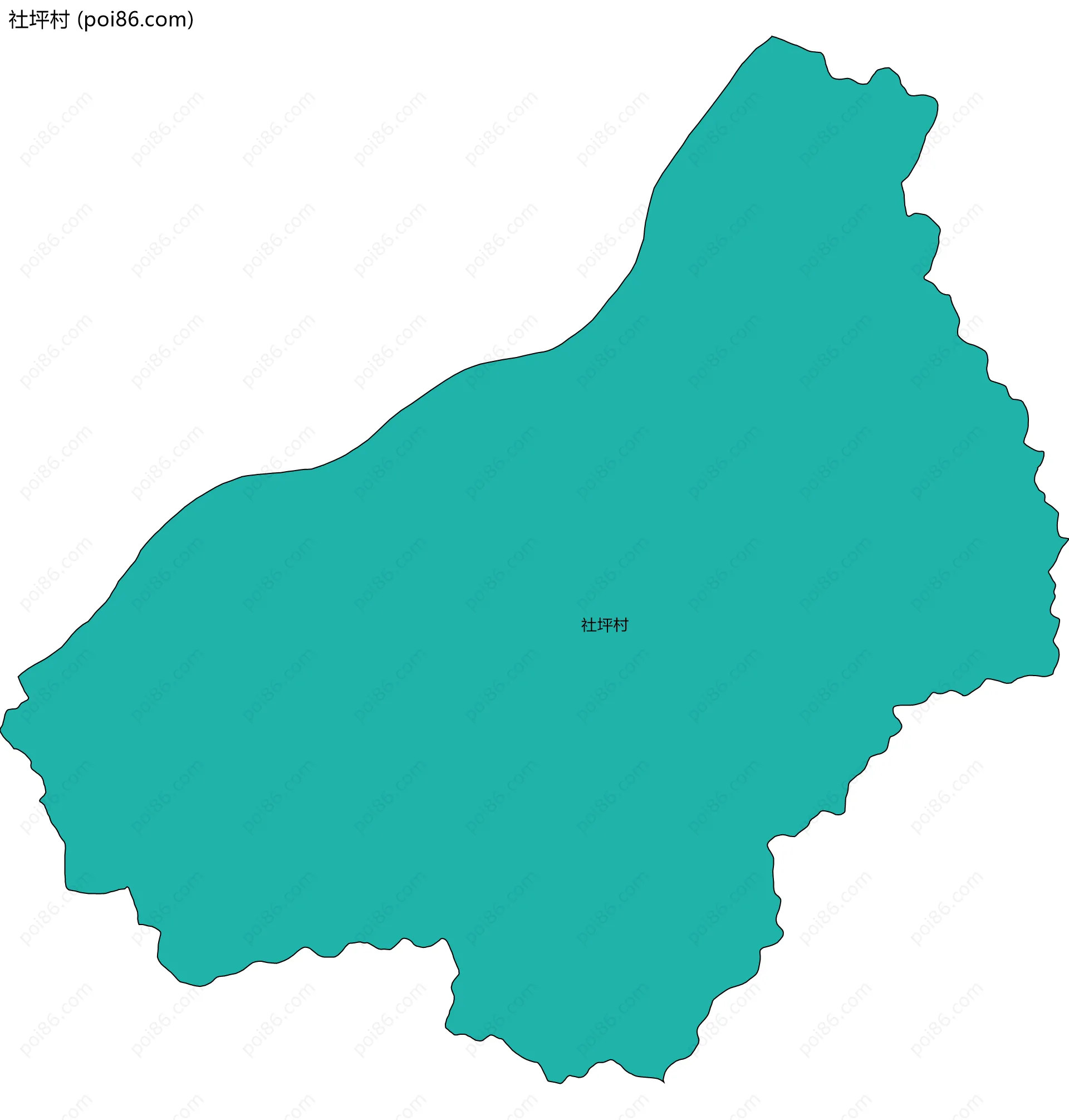 社坪村边界地图